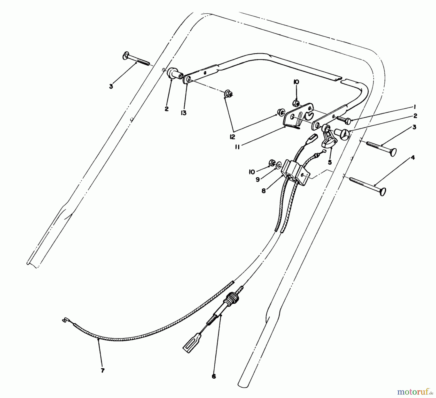 Toro Neu Mowers, Walk-Behind Seite 1 20214 - Toro Lawnmower, 1991 (1000001-1999999) TRACTION CONTROL ASSEMBLY