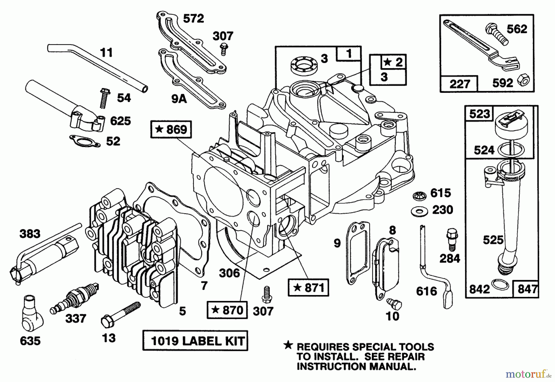 Toro Neu Mowers, Walk-Behind Seite 1 20214 - Toro Lawnmower, 1992 (2000001-2999999) ENGINE BRIGGS & STRATTON MODEL 124702-3115-01 #1