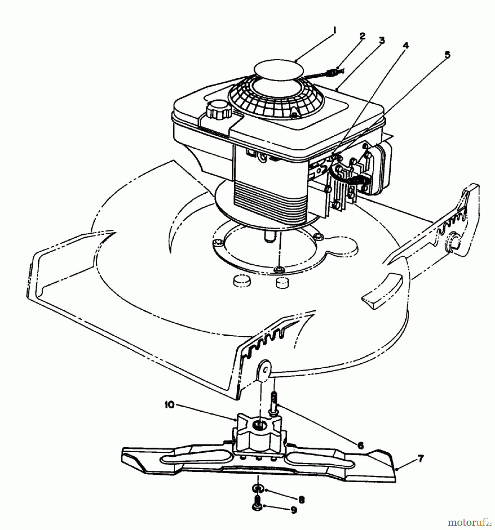 Toro Neu Mowers, Walk-Behind Seite 1 20215 - Toro Lawnmower, 1991 (1000001-1999999) ENGINE ASSEMBLY