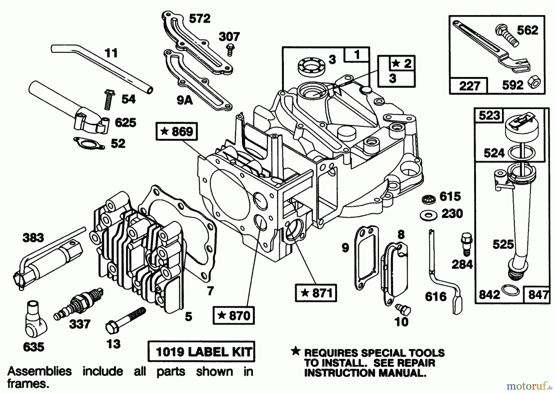 Toro Neu Mowers, Walk-Behind Seite 1 20215 - Toro Lawnmower, 1991 (1000001-1999999) ENGINE BRIGGS & STRATTON MODEL 122702-3171-01 #1