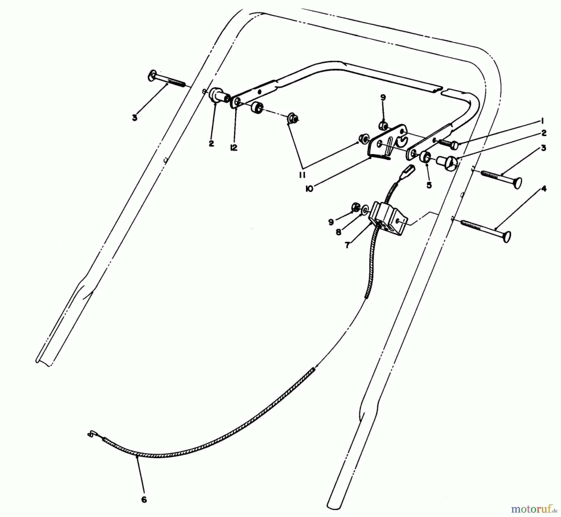 Toro Neu Mowers, Walk-Behind Seite 1 20215 - Toro Lawnmower, 1991 (1000001-1999999) TRACTION CONTROL ASSEMBLY