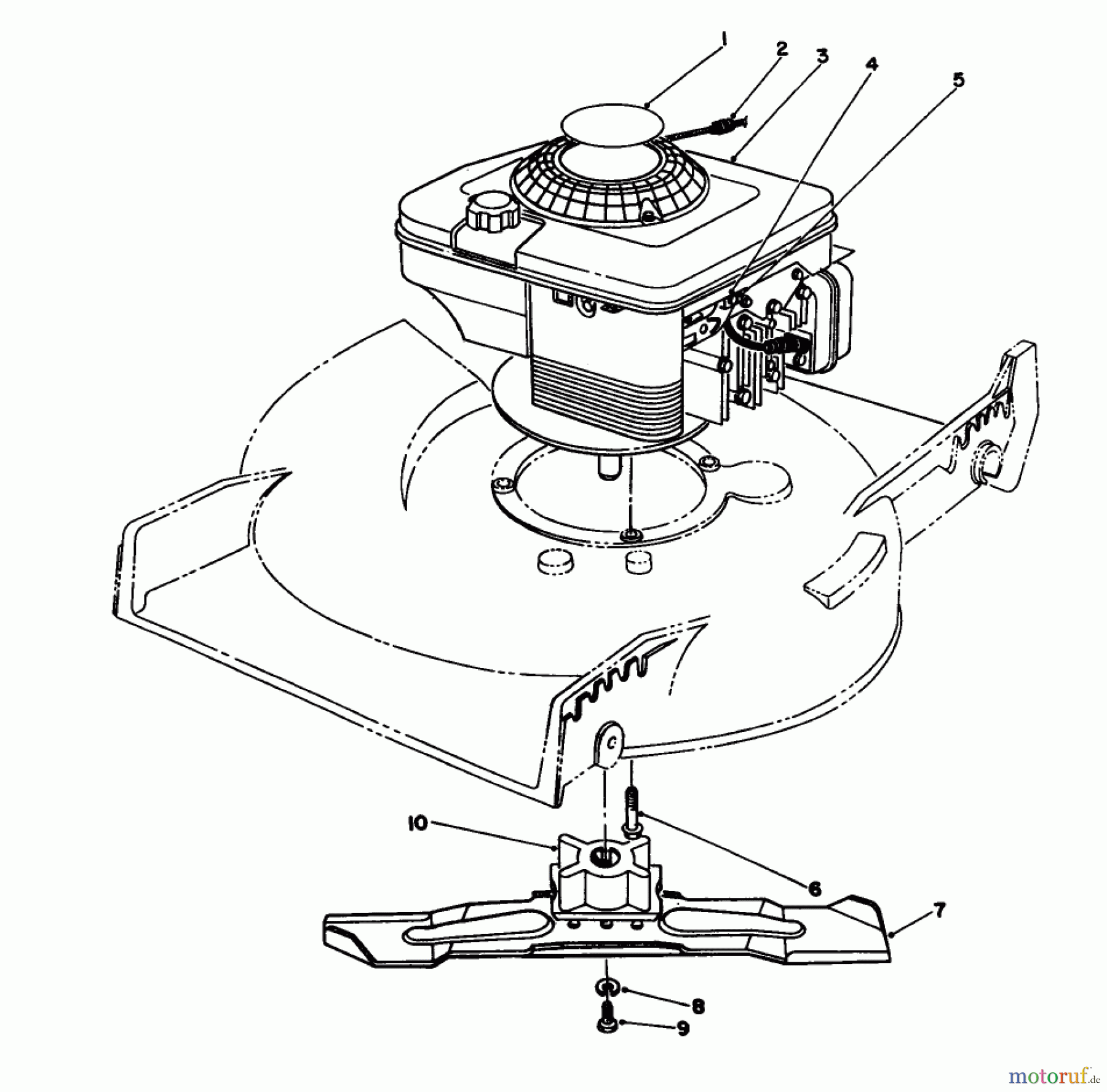 Toro Neu Mowers, Walk-Behind Seite 1 20215 - Toro Lawnmower, 1992 (2000001-2999999) ENGINE ASSEMBLY