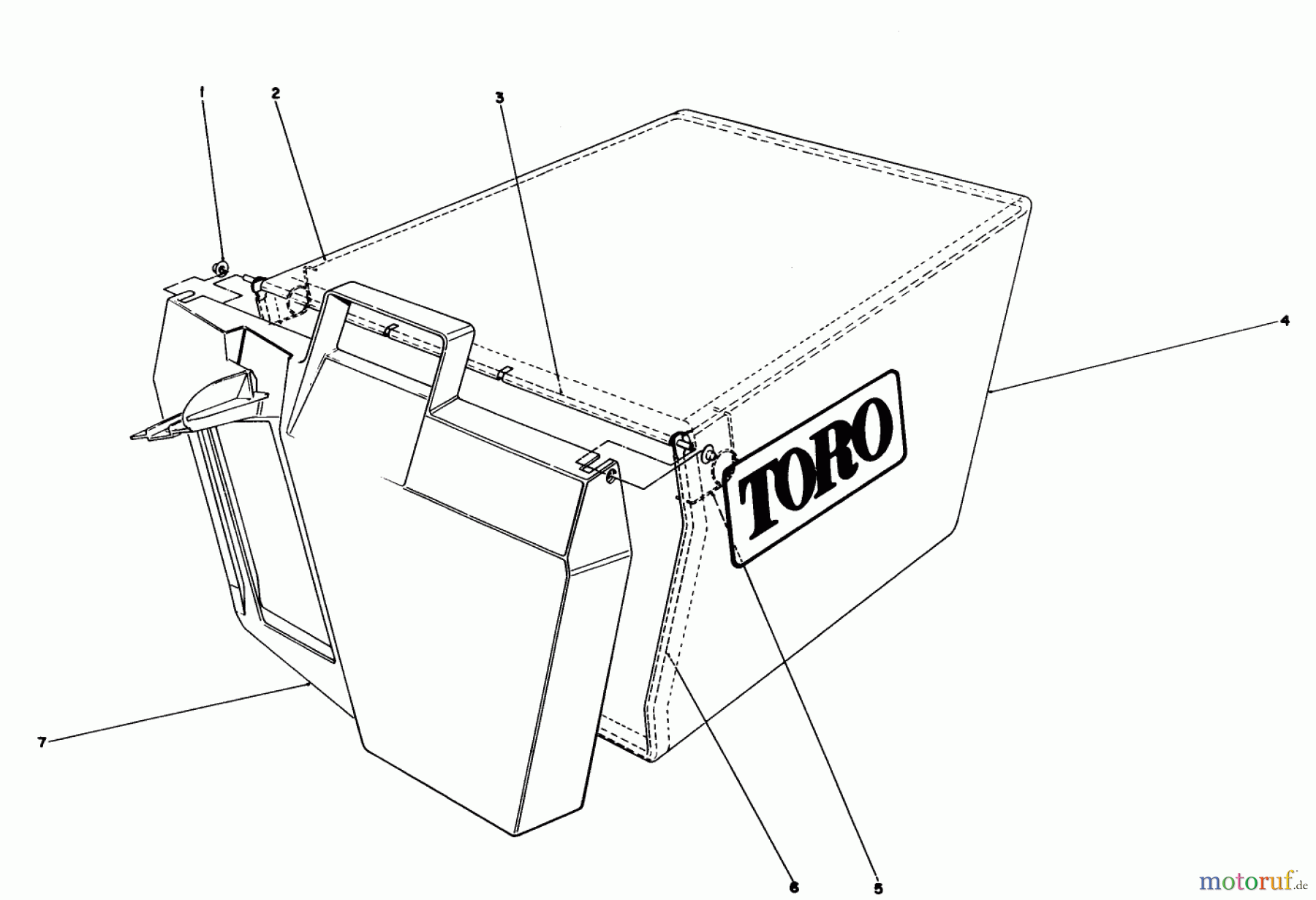 Toro Neu Mowers, Walk-Behind Seite 1 20215 - Toro Lawnmower, 1992 (2000001-2999999) GRASS BAG ASSEMBLY 11-0159