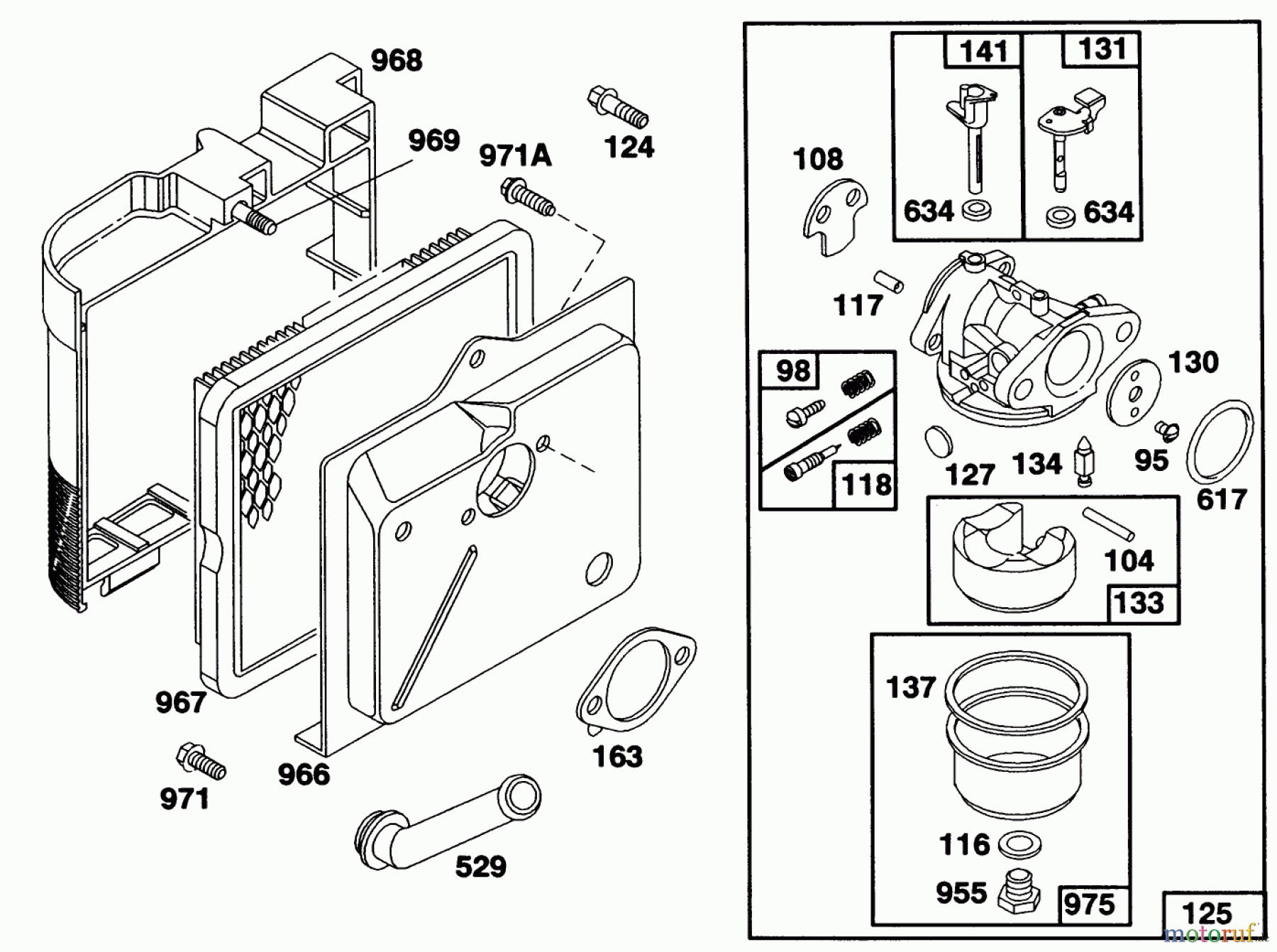 Toro Neu Mowers, Walk-Behind Seite 1 20216 - Toro Lawnmower, 1991 (1000001-1999999) ENGINE BRIGGS & STRATTON MODEL 122702-3171-01 #3