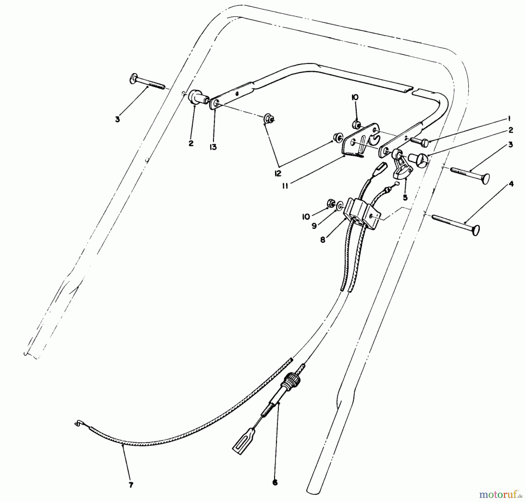 Toro Neu Mowers, Walk-Behind Seite 1 20216 - Toro Lawnmower, 1991 (1000001-1999999) TRACTION CONTROL ASSEMBLY