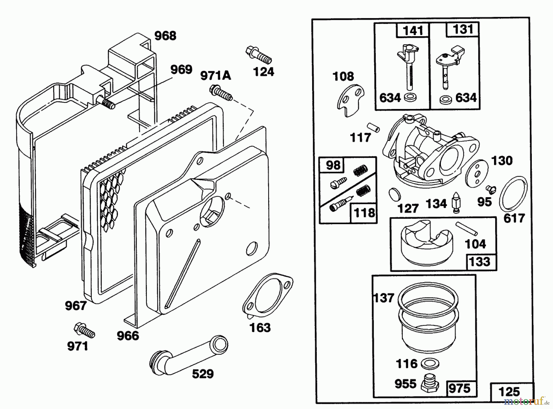 Toro Neu Mowers, Walk-Behind Seite 1 20217 - Toro Lawnmower, 1992 (2000001-2999999) ENGINE BRIGGS & STRATTON MODEL 124702-3115-01 #3