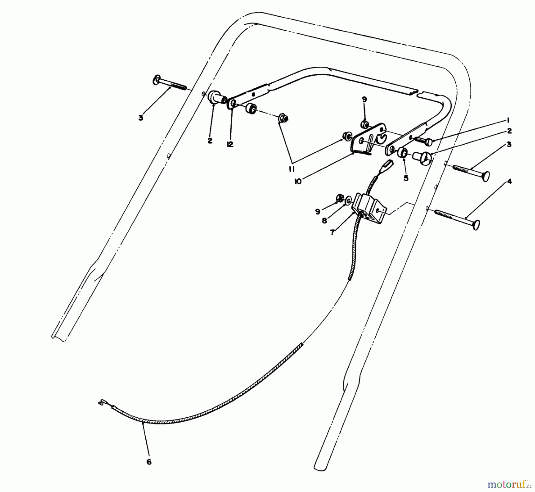 Toro Neu Mowers, Walk-Behind Seite 1 20217 - Toro Lawnmower, 1992 (2000001-2999999) TRACTION CONTROL ASSEMBLY