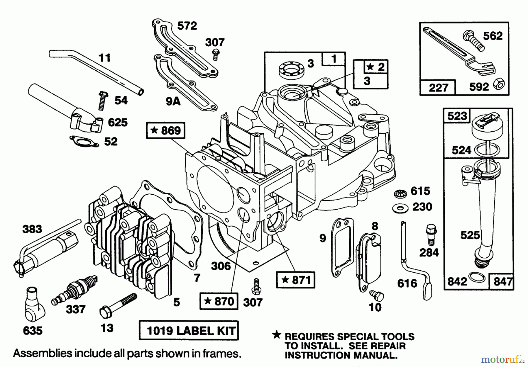 Toro Neu Mowers, Walk-Behind Seite 1 20218 - Toro Lawnmower, 1992 (2000001-2999999) ENGINE BRIGGS & STRATTON MODEL 124702-3115-01 #1