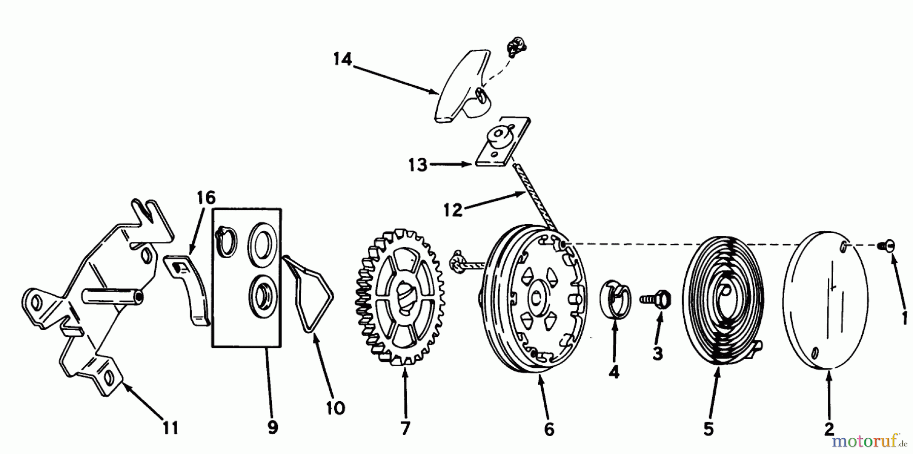 Toro Neu Mowers, Walk-Behind Seite 1 20555 - Toro Lawnmower, 1970 (0000001-0999999) REWIND STARTER NO. 590450A