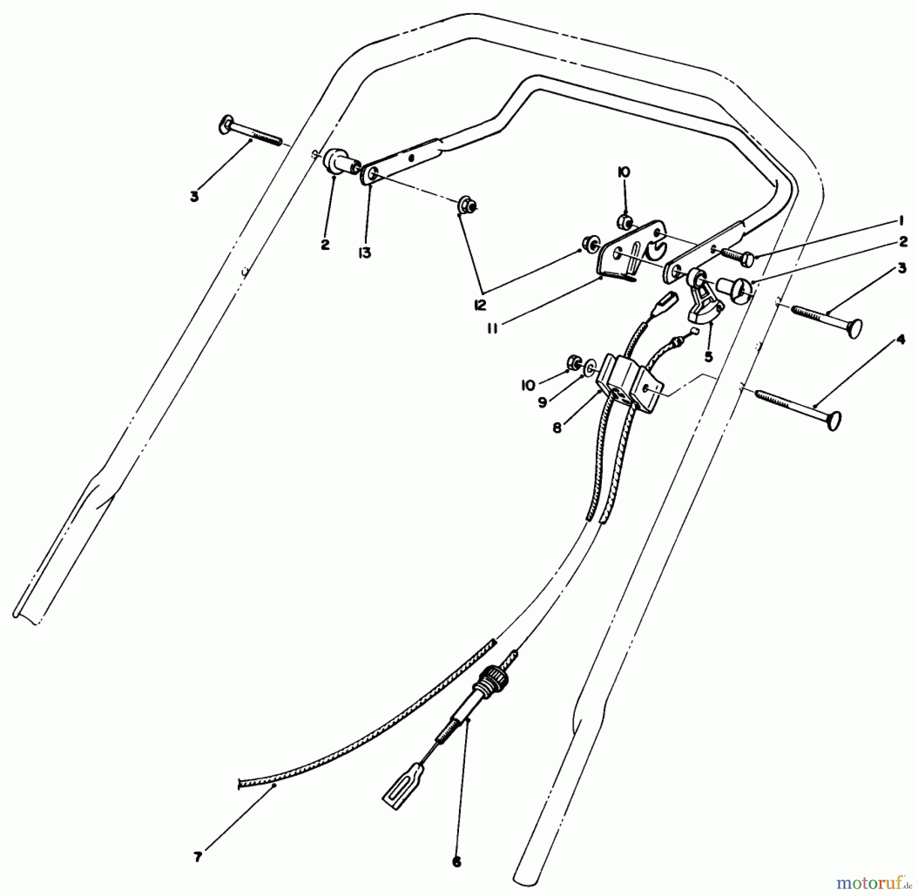 Toro Neu Mowers, Walk-Behind Seite 1 20320 - Toro Lawnmower, 1992 (2000001-2999999) TRACTION CONTROL ASSEMBLY
