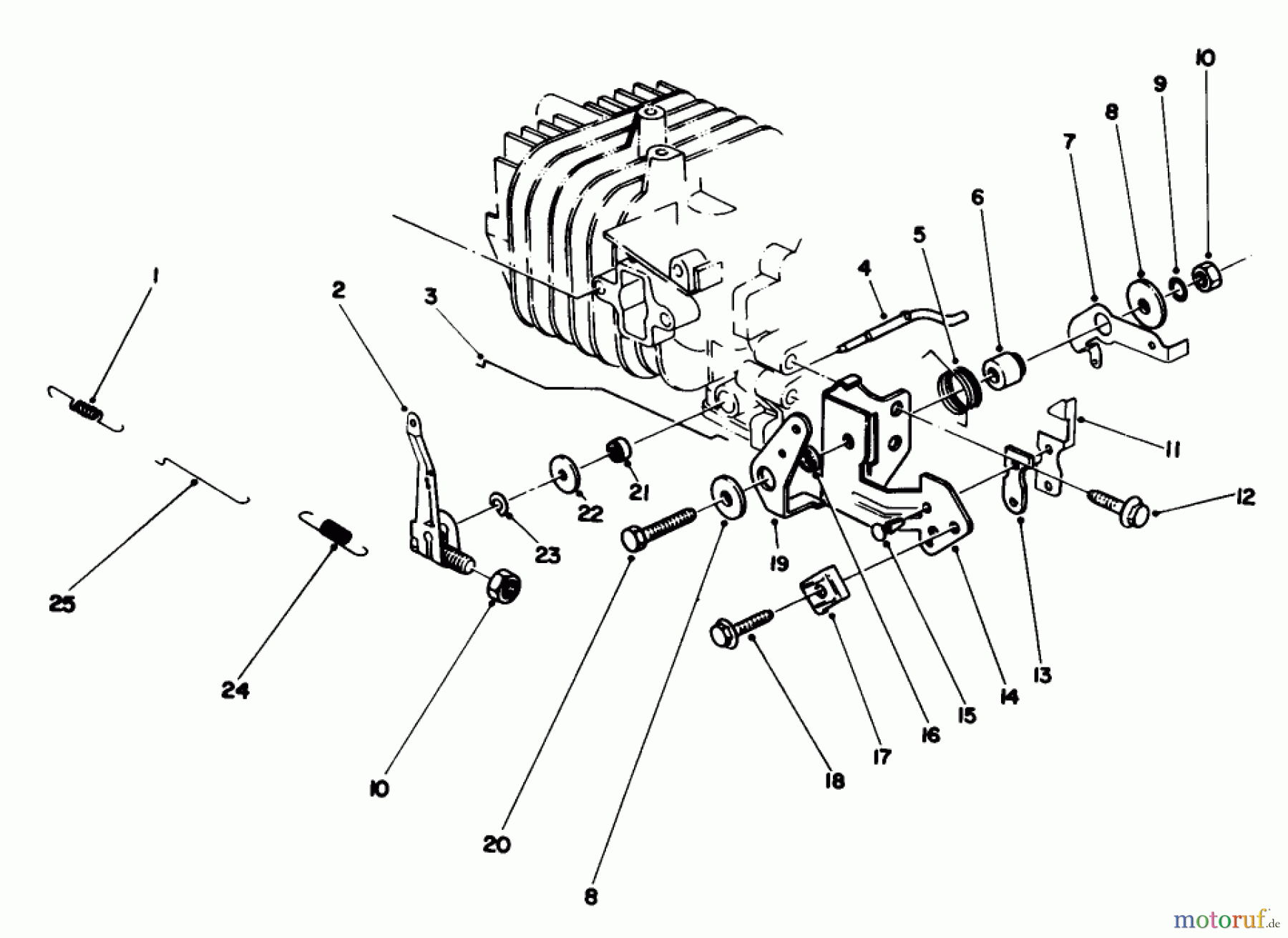 Toro Neu Mowers, Walk-Behind Seite 1 20321 - Toro Lawnmower, 1992 (2000001-2999999) GOVERNOR ASSEMBLY (MODEL NO. 47PM1-1)