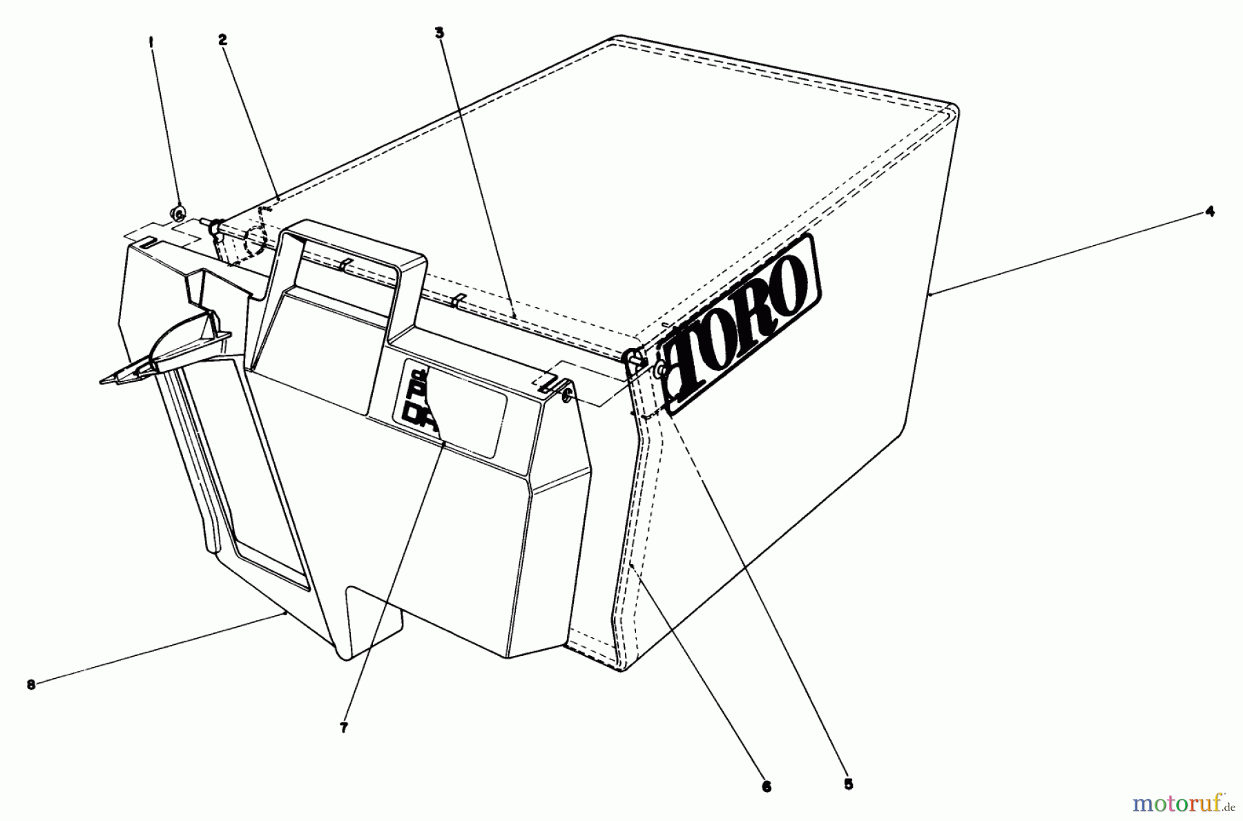 Toro Neu Mowers, Walk-Behind Seite 1 20321 - Toro Lawnmower, 1992 (2000001-2999999) RECYCLER BAGGING KIT MODEL NO. 59174 (OPTIONAL) #2
