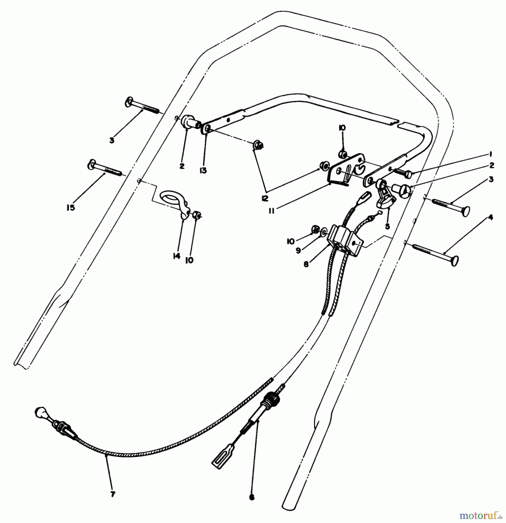 Toro Neu Mowers, Walk-Behind Seite 1 20321 - Toro Lawnmower, 1992 (2000001-2999999) TRACTION CONTROL ASSEMBLY