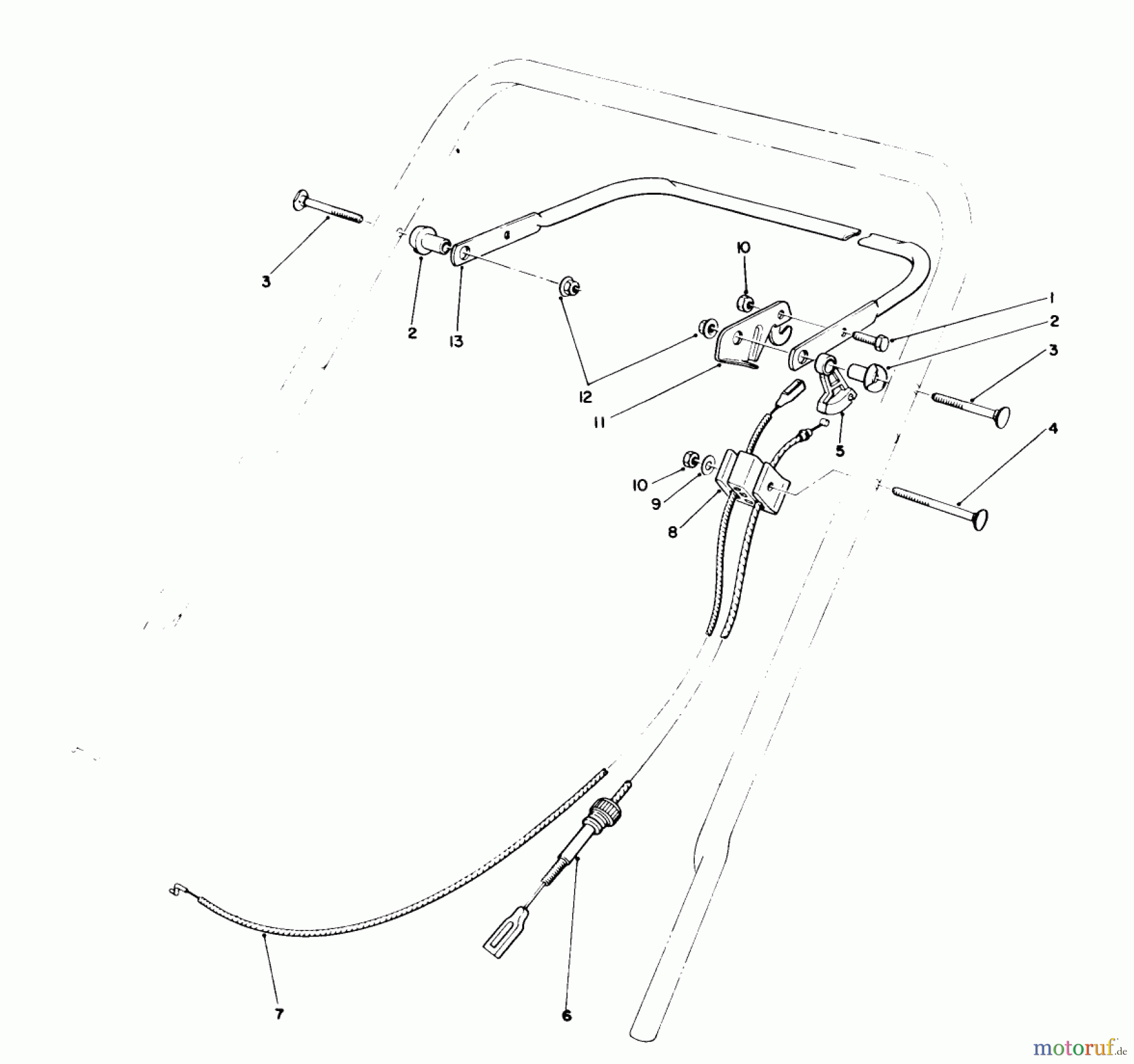 Toro Neu Mowers, Walk-Behind Seite 1 20322 - Toro Lawnmower, 1992 (2000001-2999999) TRACTION CONTROL ASSEMBLY