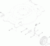 Toro 20323 - 20" Mulching/Rear Bagging Lawn Mower, 2010 (310000001-310999999) Ersatzteile FRONT WHEEL AND HEIGHT-OF-CUT ASSEMBLY