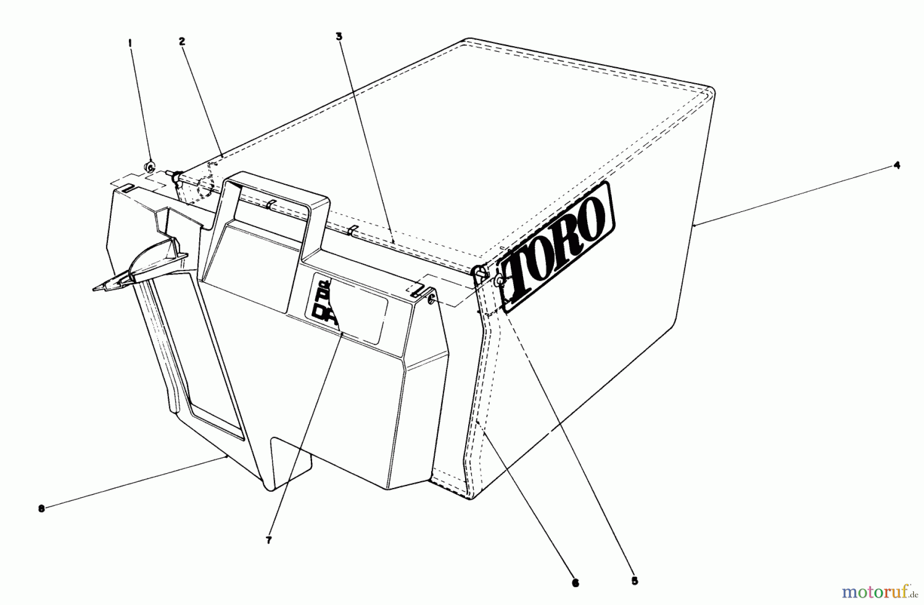Toro Neu Mowers, Walk-Behind Seite 1 20325 - Toro Lawnmower, 1992 (2000001-2999999) GRASS BAG ASSEMBLY NO. 11-0189