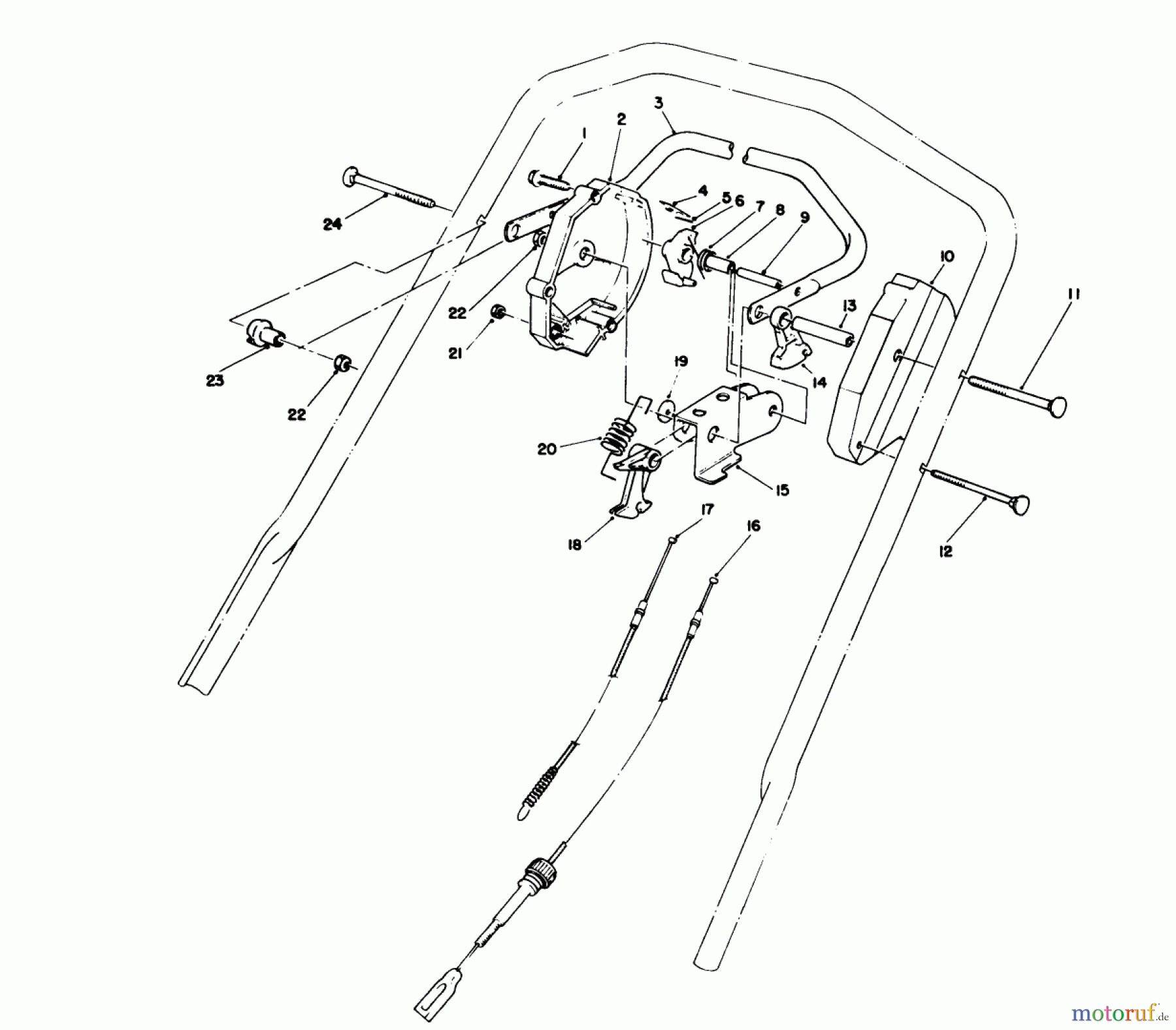 Toro Neu Mowers, Walk-Behind Seite 1 20325 - Toro Lawnmower, 1992 (2000001-2999999) TRACTION CONTROL ASSEMBLY