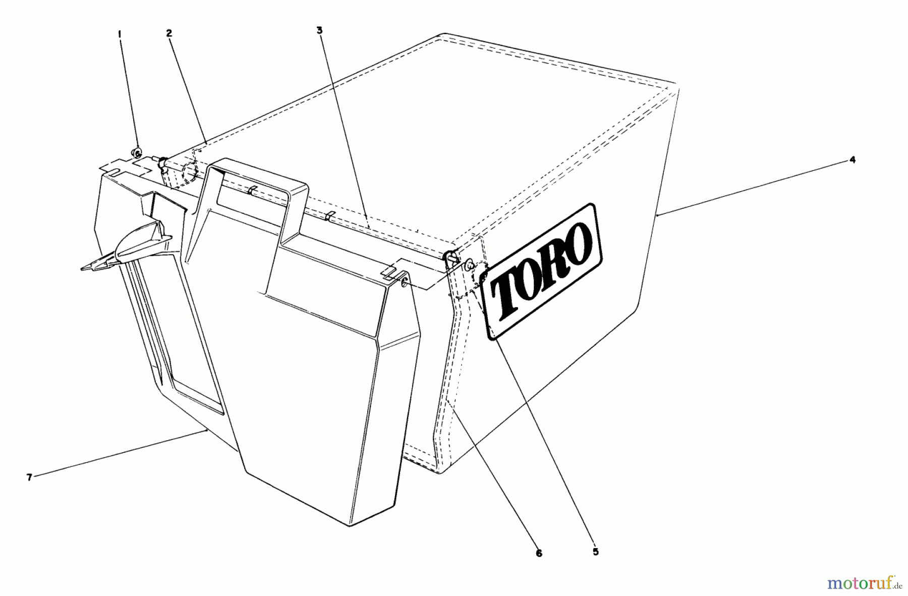 Toro Neu Mowers, Walk-Behind Seite 1 20326 - Toro Lawnmower, 1992 (2000001-2999999) GRASS BAG ASSEMBLY 11-0159