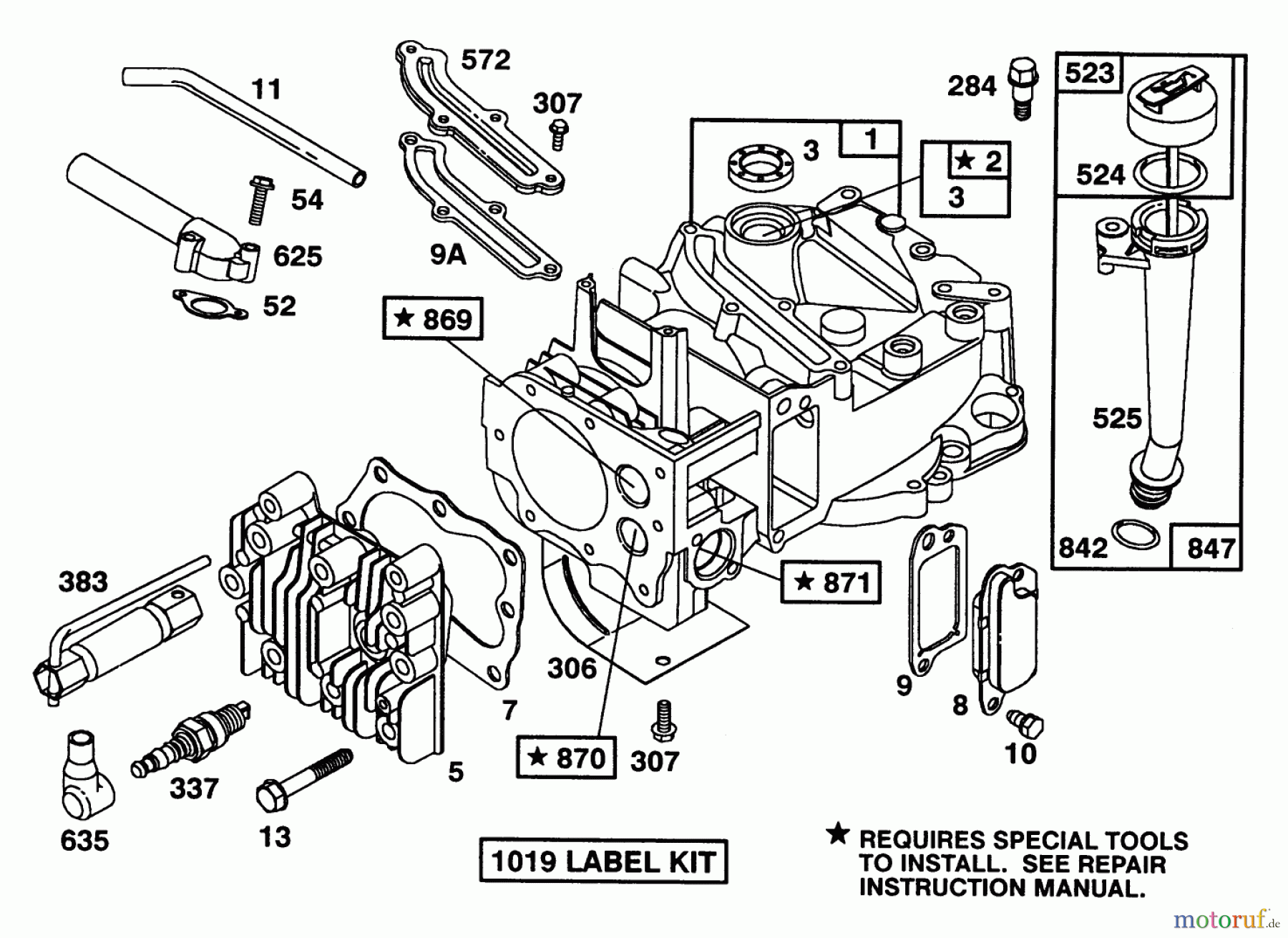 Toro Neu Mowers, Walk-Behind Seite 1 20327B - Toro Lawnmower, 1992 (2000001-2999999) ENGINE BRIGGS & STRATTON MODEL 124702-0189-01 #1