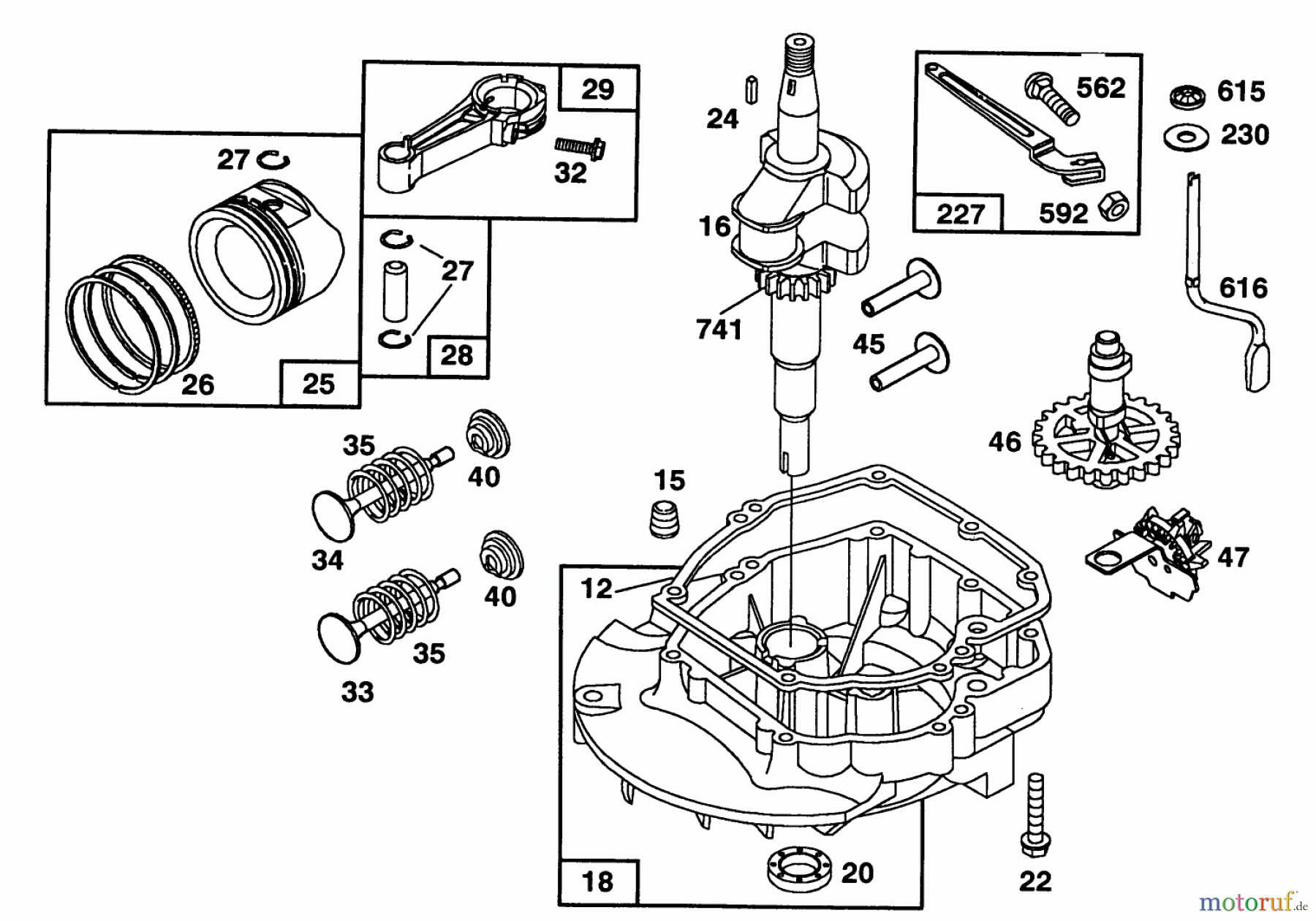 Toro Neu Mowers, Walk-Behind Seite 1 20327B - Toro Lawnmower, 1992 (2000001-2999999) ENGINE BRIGGS & STRATTON MODEL 124702-0189-01 #2