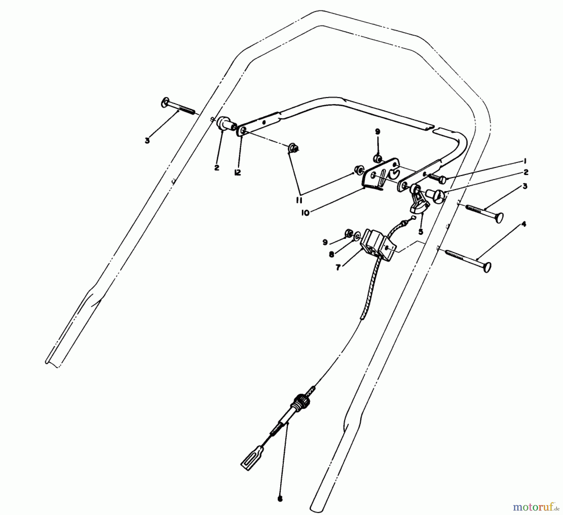 Toro Neu Mowers, Walk-Behind Seite 1 20327B - Toro Lawnmower, 1992 (2000001-2999999) TRACTION CONTROL ASSEMBLY