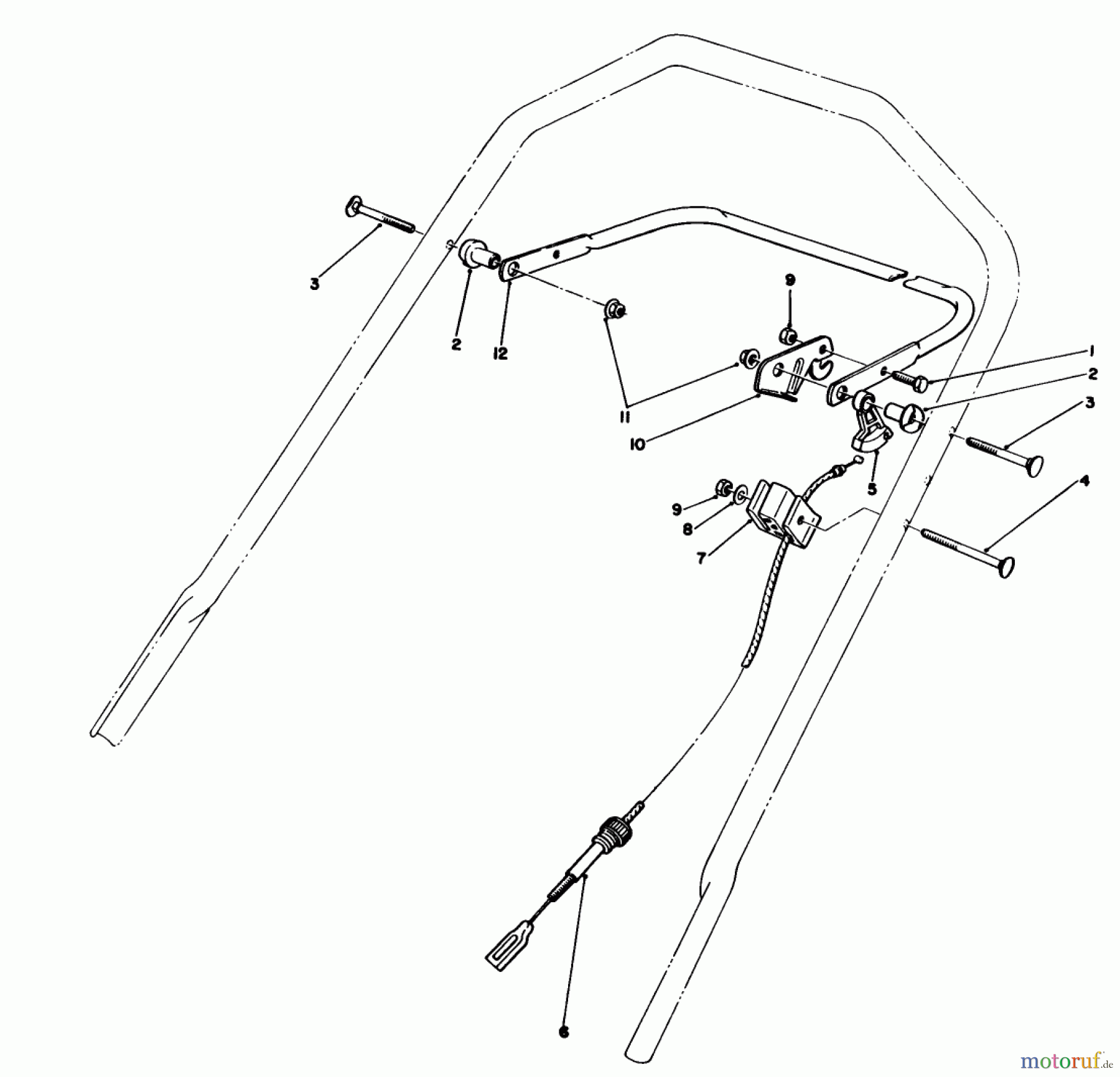 Toro Neu Mowers, Walk-Behind Seite 1 20328B - Toro Lawnmower, 1992 (2000001-2999999) TRACTION CONTROL ASSEMBLY