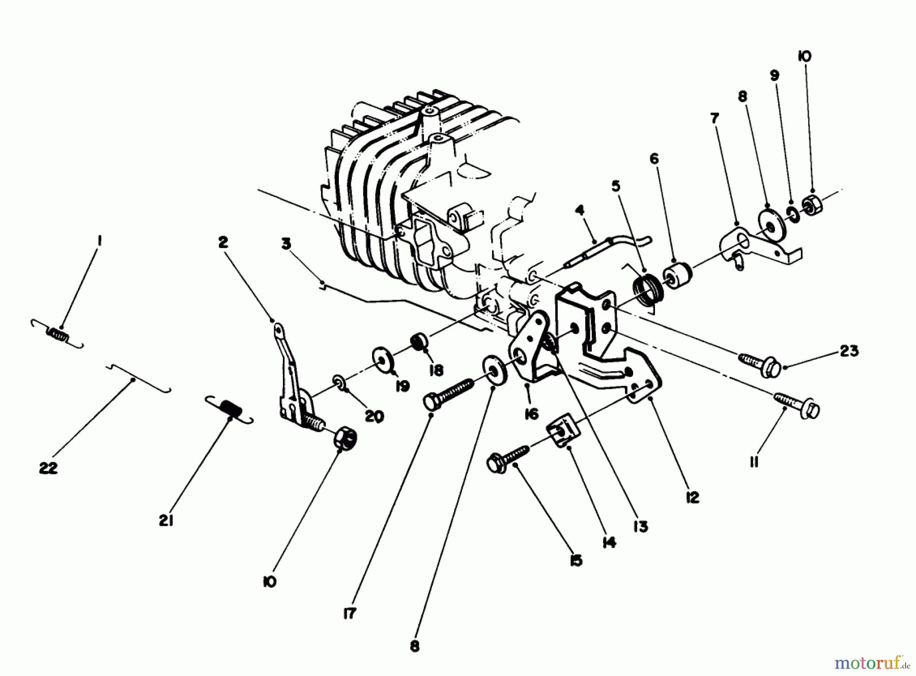 Toro Neu Mowers, Walk-Behind Seite 1 20329 - Toro Lawnmower, 1992 (2000001-2999999) GOVERNOR ASSEMBLY (ENGINE MODEL NO. 47PM1-2)(SERIAL NO. 2000001-2005000)