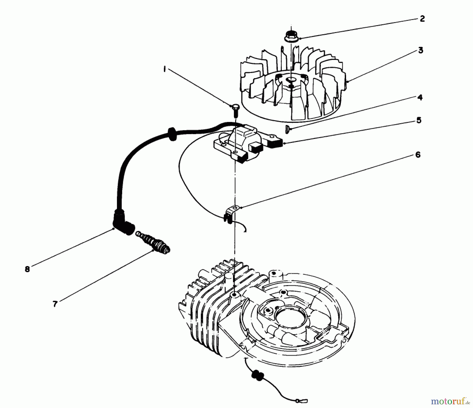 Toro Neu Mowers, Walk-Behind Seite 1 20329 - Toro Lawnmower, 1992 (2000001-2999999) IGNITION ASSEMBLY (ENGINE MODEL NO. 47PM1-1)(SERIAL NO. 2005001 & UP)