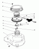Toro 20329 - Lawnmower, 1992 (2000001-2999999) Ersatzteile RECOIL ASSEMBLY (ENGINE MODEL NO. 47PM1-1)(SERIAL NO. 2005001 & UP)