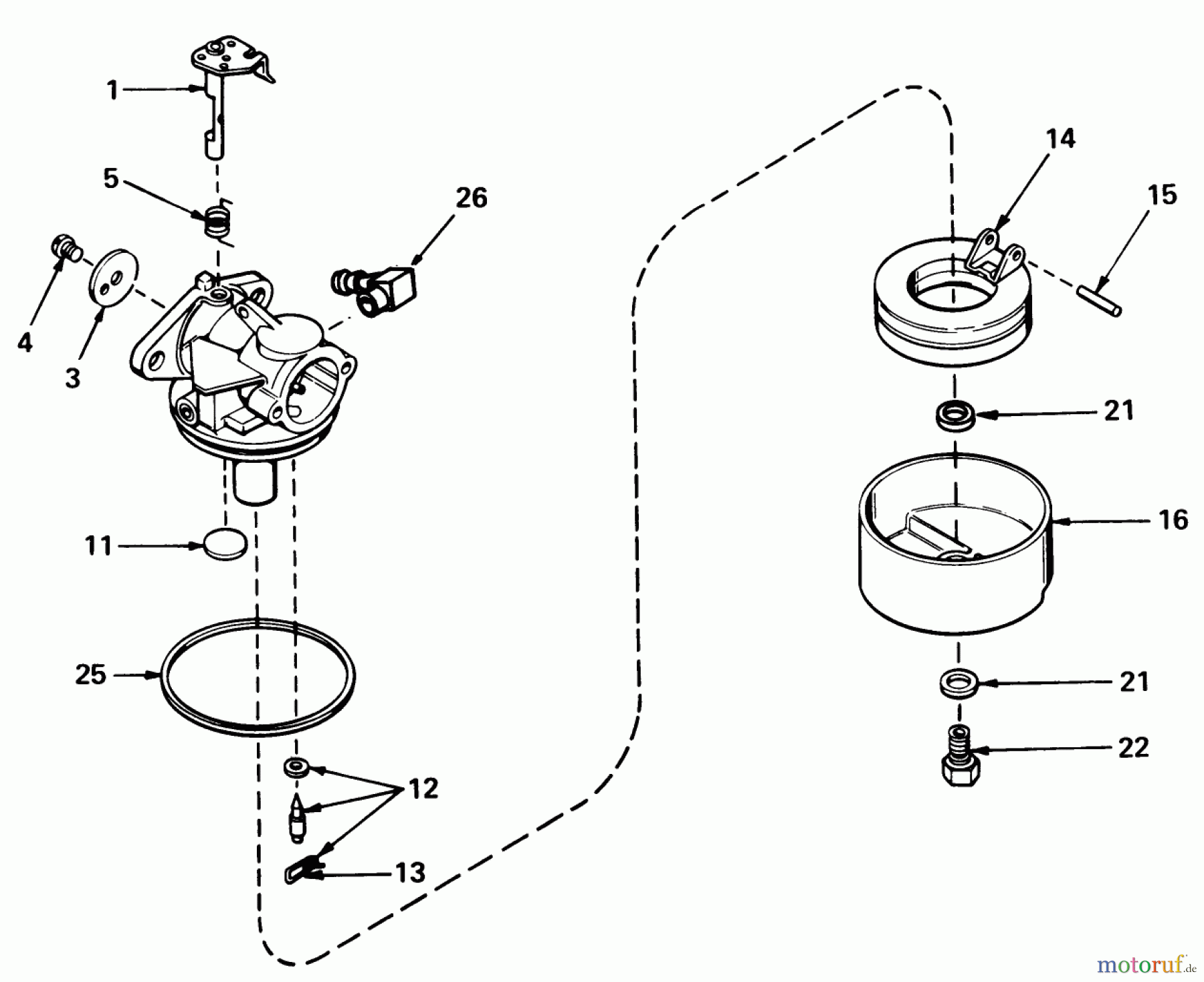 Toro Neu Mowers, Walk-Behind Seite 1 20403 - Toro Lawnmower, 1977 (7000001-7999999) CARBURETOR NO. 631784A