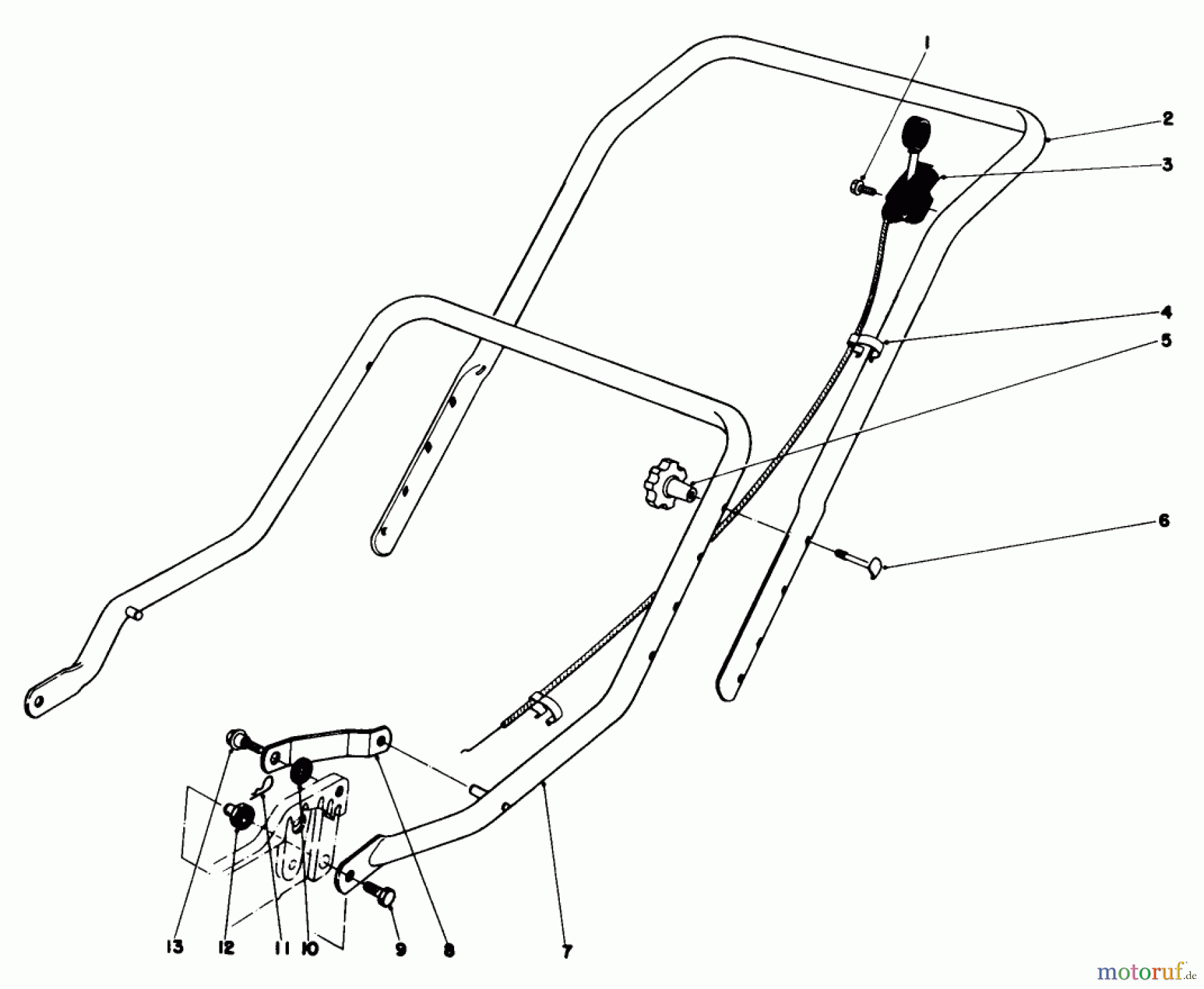 Toro Neu Mowers, Walk-Behind Seite 1 20403 - Toro Lawnmower, 1977 (7000001-7999999) HANDLE ASSEMBLY