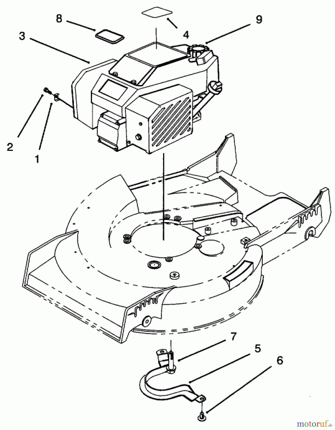 Toro Neu Mowers, Walk-Behind Seite 1 20438 - Toro Lawnmower, 1993 (39000001-39999999) ENGINE ASSEMBLY