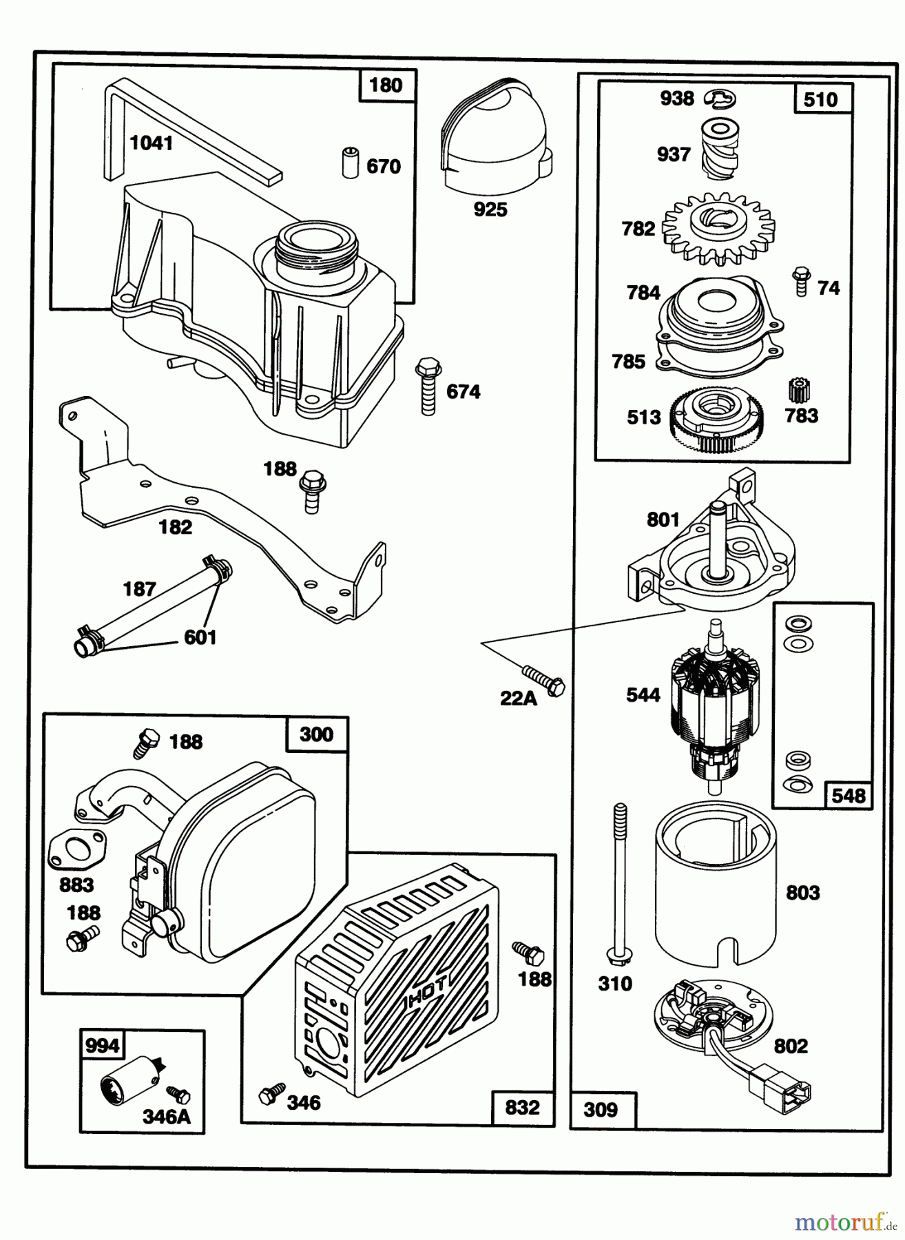 Toro Neu Mowers, Walk-Behind Seite 1 20439 - Toro Lawnmower, 1993 (39000001-39999999) ENGINE GTS-150 #5