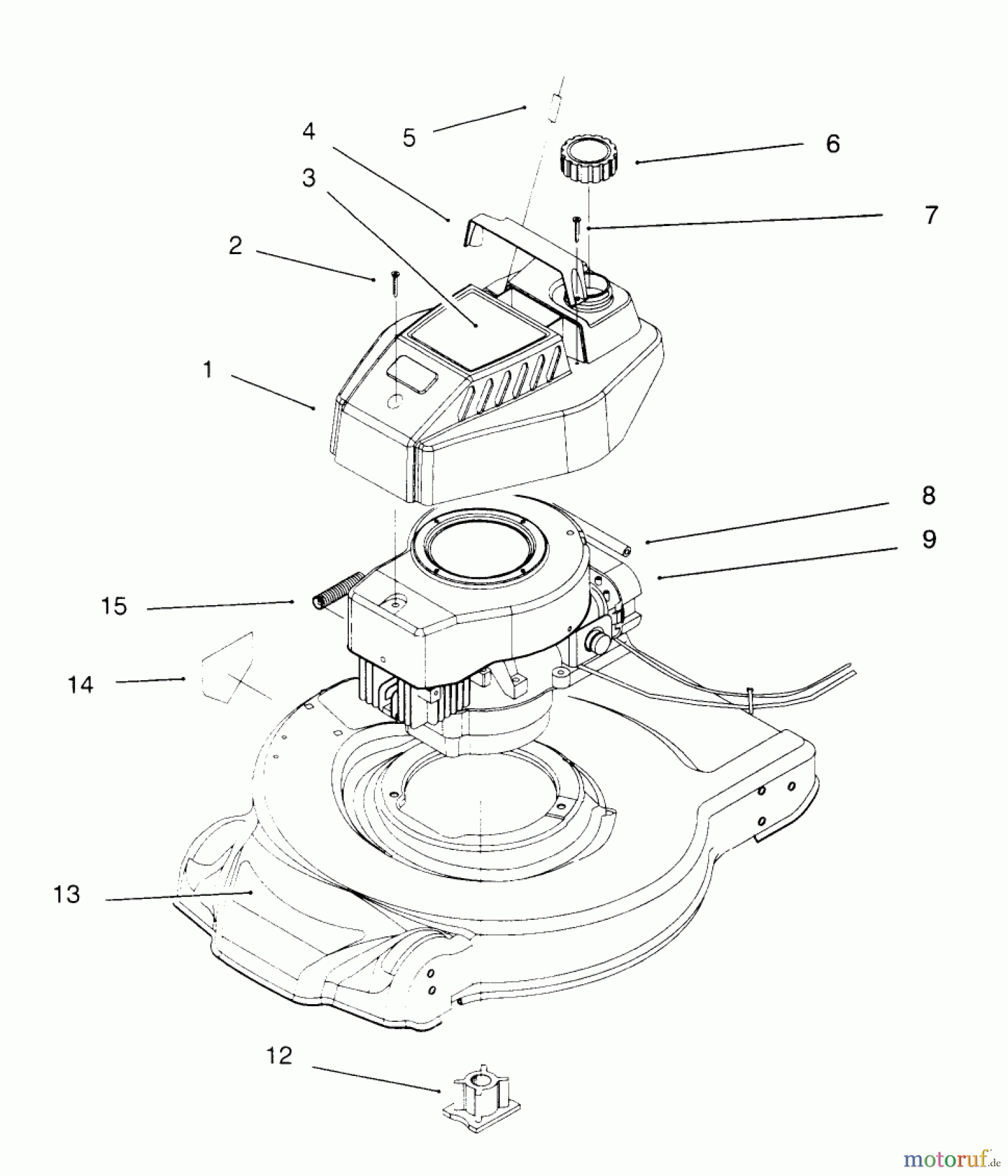 Toro Neu Mowers, Walk-Behind Seite 1 20441 - Toro Lawnmower, 1996 (6900001-6999999) ENGINE ASSEMBLY #1