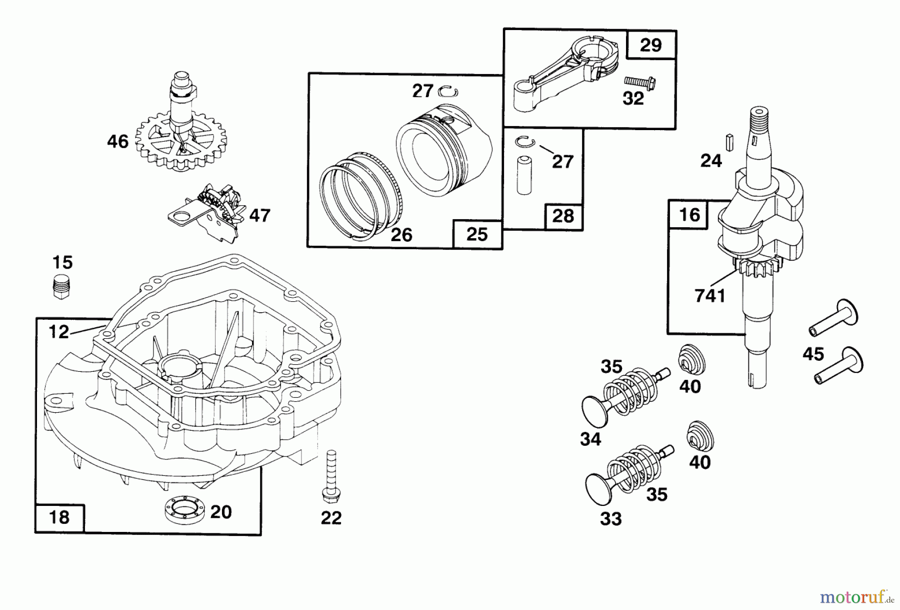 Toro Neu Mowers, Walk-Behind Seite 1 20444 - Toro Lawnmower, 1996 (6900001-6999999) ENGINE BRIGGS & STRATTON MODEL 127802-0640-01 #2