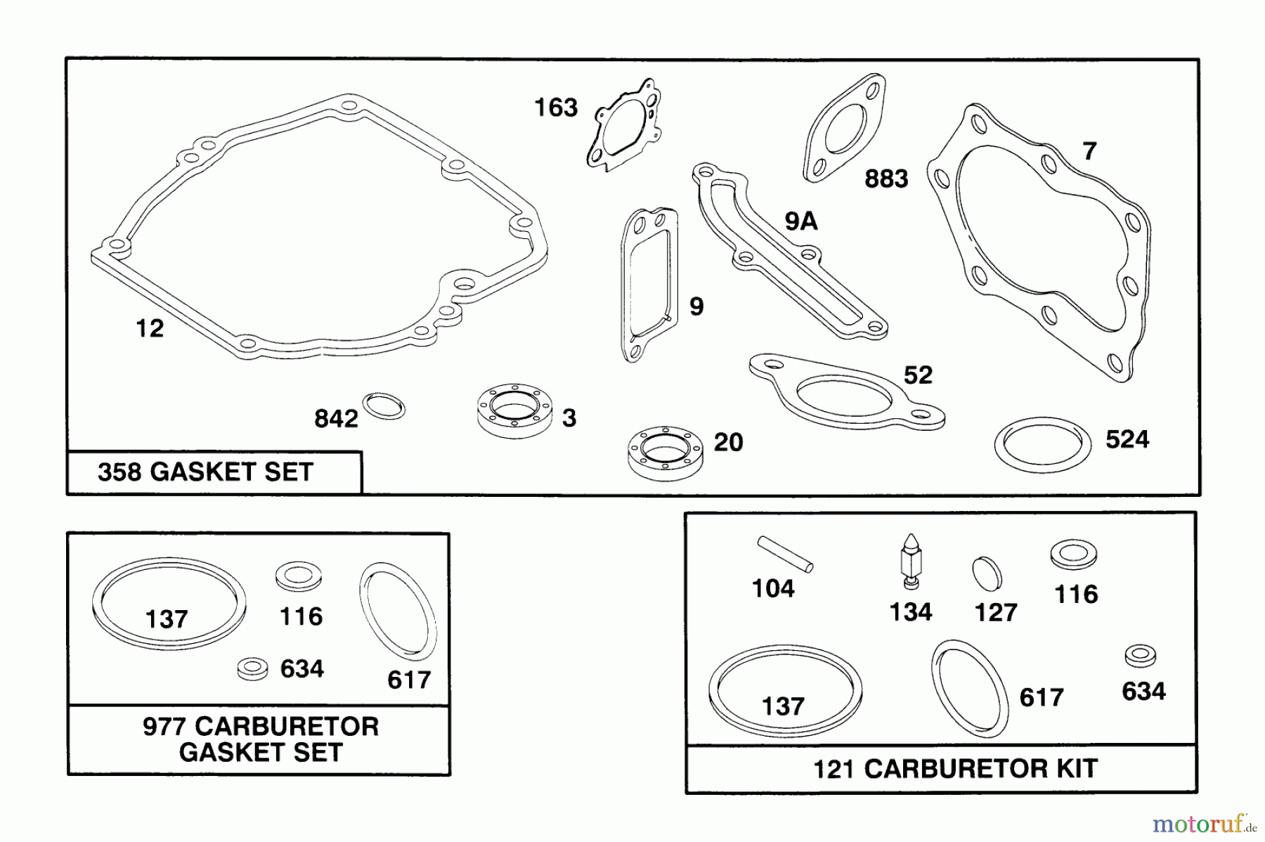 Toro Neu Mowers, Walk-Behind Seite 1 20444 - Toro Lawnmower, 1996 (6900001-6999999) ENGINE BRIGGS & STRATTON MODEL 127802-0640-01 #9