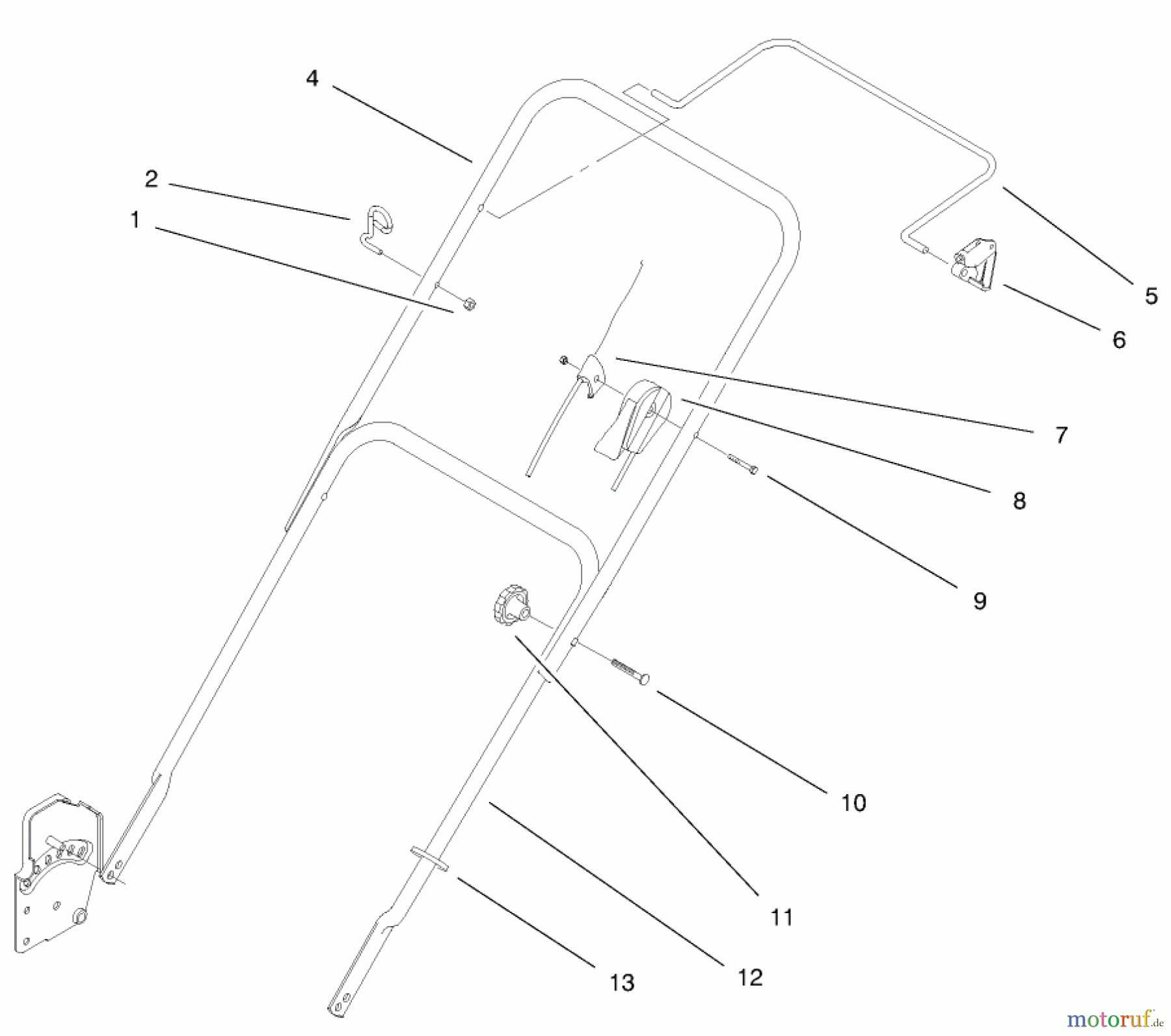 Toro Neu Mowers, Walk-Behind Seite 1 20445 - Toro Lawnmower, 1997 (7900001-7999999) HANDLE ASSEMBLY