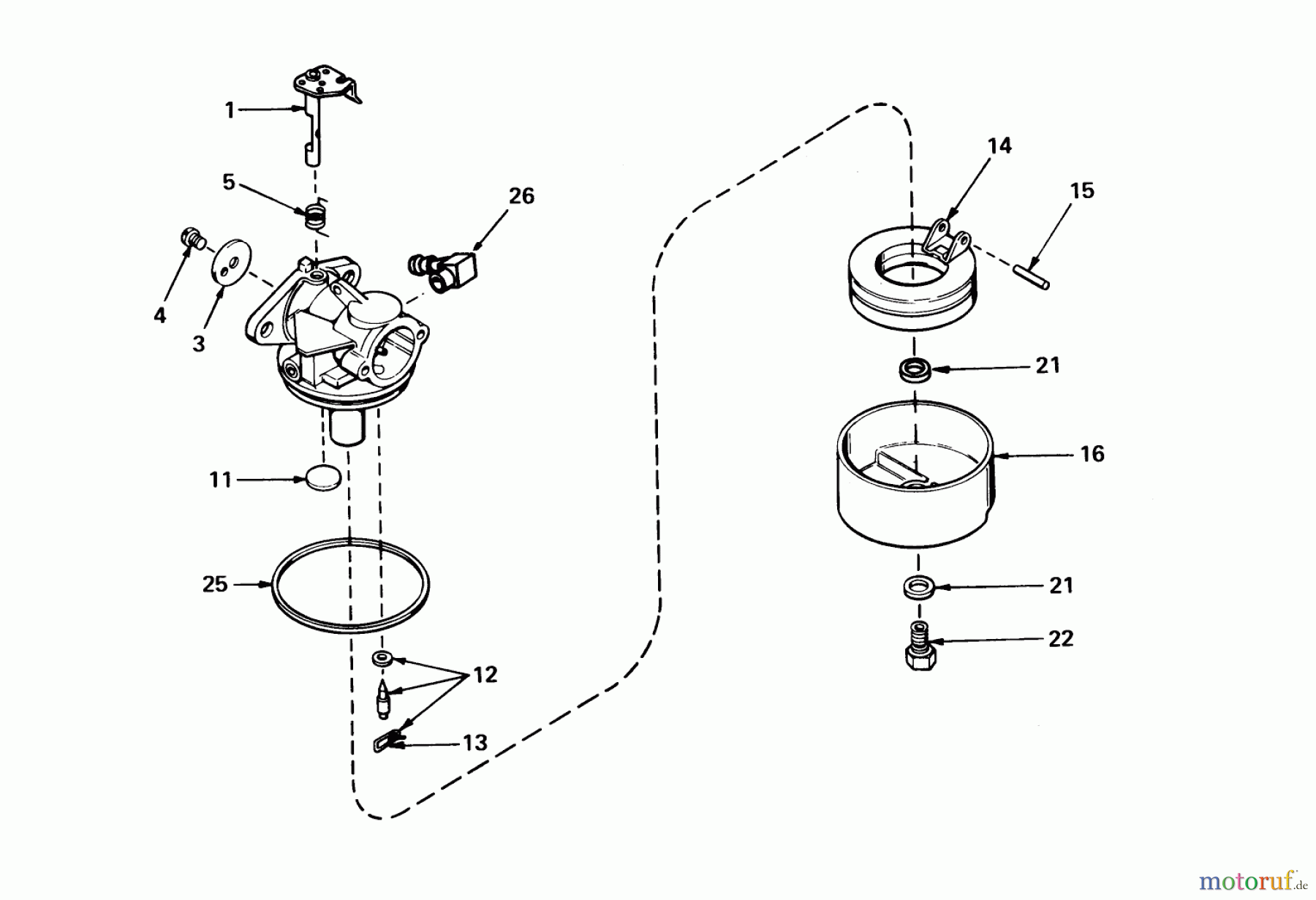 Toro Neu Mowers, Walk-Behind Seite 1 20451 - Toro Lawnmower, 1976 (6000001-6999999) CARBURETOR NO. 631784A