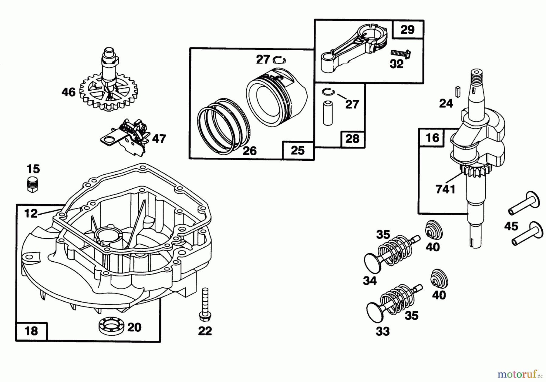 Toro Neu Mowers, Walk-Behind Seite 1 20461 - Toro Super Recycler Lawnmower, 1996 (6900001-6999999) ENGINE BRIGGS & STRATTON MODEL 128802-0615-01 #2