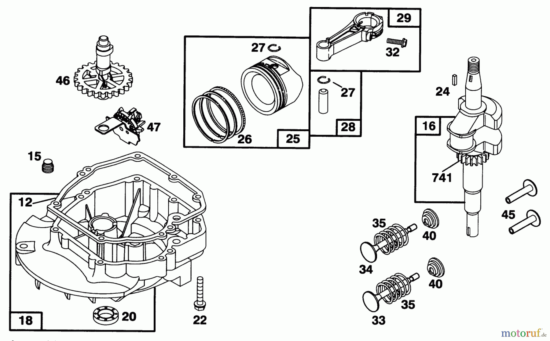 Toro Neu Mowers, Walk-Behind Seite 1 20472 - Toro Super Recycler Lawnmower, 1996 (6900001-6999999) ENGINE BRIGGS & STRATTON MODEL 128807-0658-01 #2