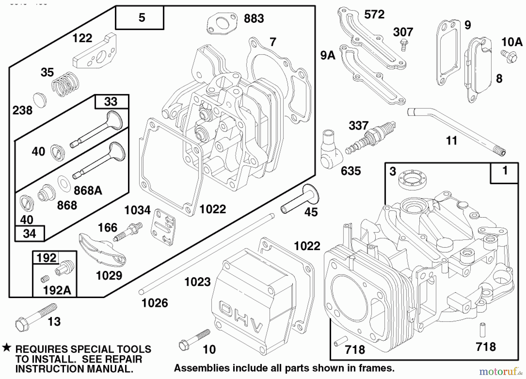 Toro Neu Mowers, Walk-Behind Seite 1 20482 - Toro Super Recycler Mower, 1997 (790000001-799999999) ENGINE GTS 150 (MODEL NO. 20482 ONLY) #1