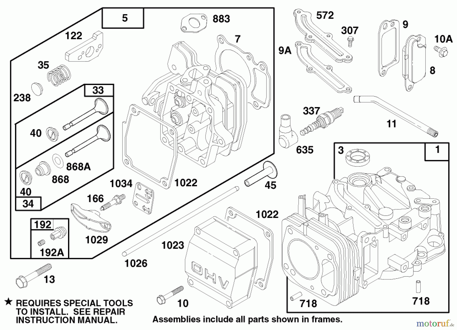 Toro Neu Mowers, Walk-Behind Seite 1 20482 - Toro Super Recycler Mower, 1997 (790000001-799999999) ENGINE GTS 150 (MODEL NO. 20483 ONLY) #1