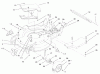 Toro 20487 (SR-21OSBB) - Super Recycler Mower, SR-21OSBB, 2001 (210000001-210999999) Ersatzteile HOUSING, HANDLE BRACKET AND WHEEL ASSEMBLY
