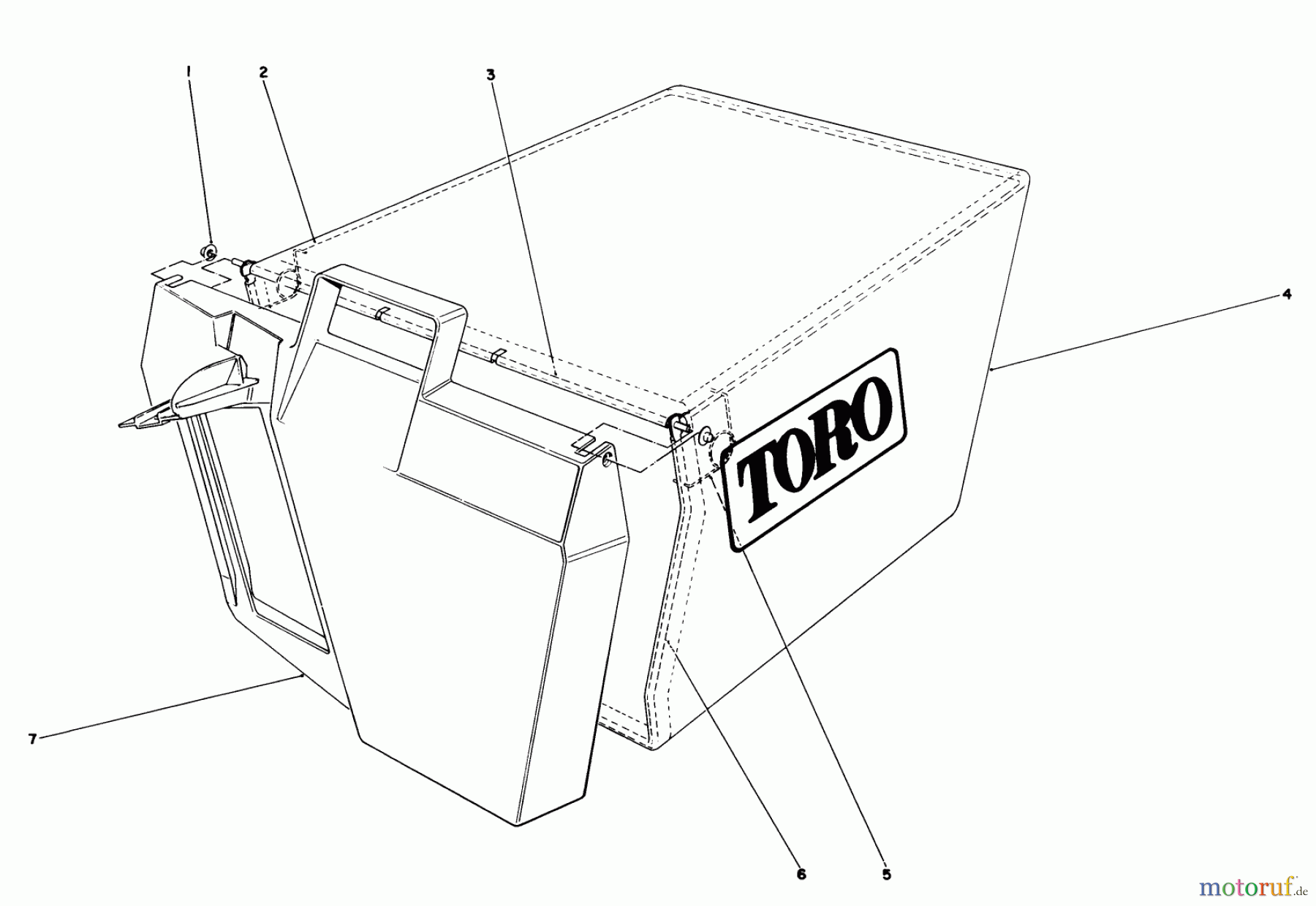 Toro Neu Mowers, Walk-Behind Seite 1 20511 - Toro Lawnmower, 1989 (9000001-9999999) GRASS BAG ASSEMBLY NO. 11-0159