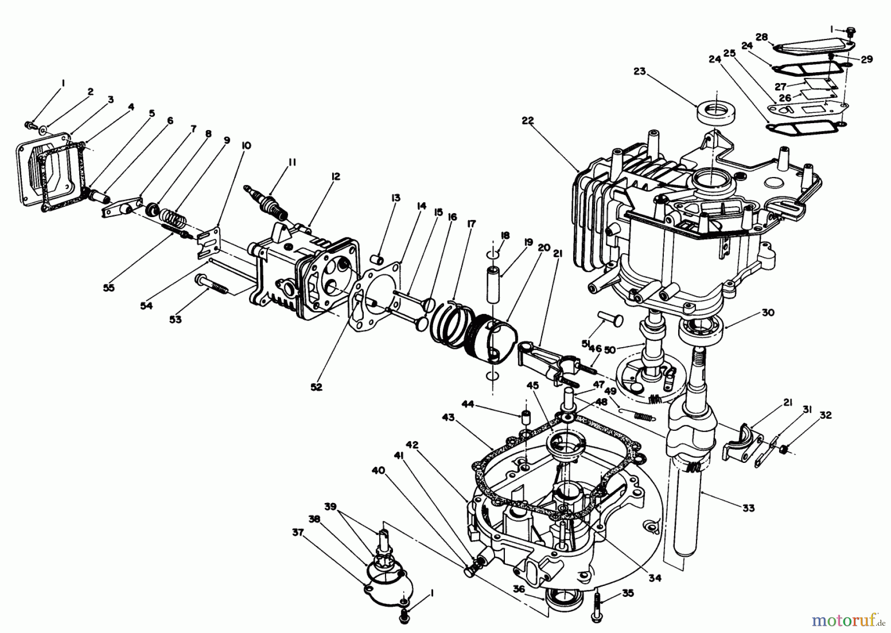 Toro Neu Mowers, Walk-Behind Seite 1 20522C - Toro Lawnmower, 1986 (6000001-6999999) ENGINE ASSEMBLY #2