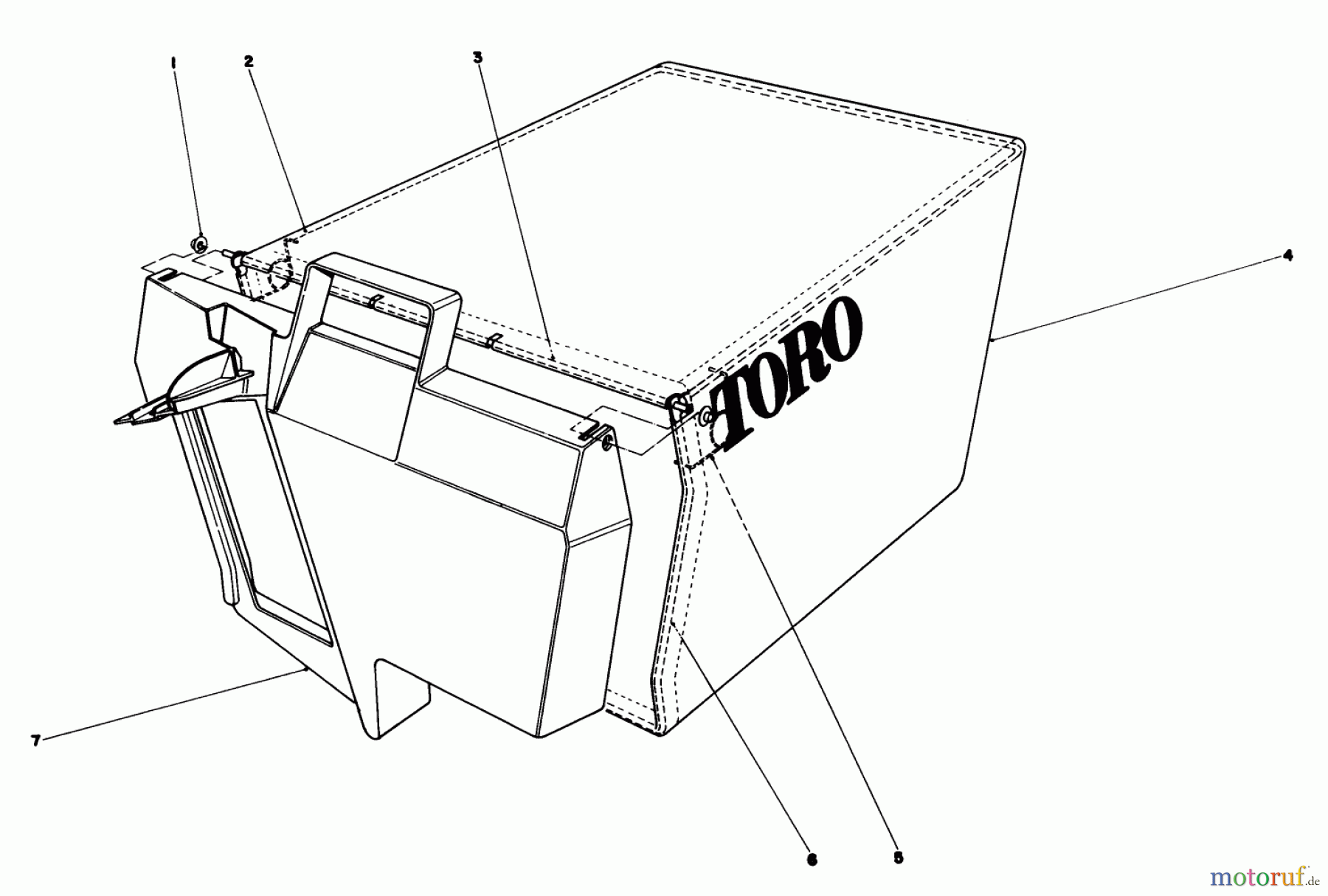 Toro Neu Mowers, Walk-Behind Seite 1 20522C - Toro Lawnmower, 1986 (6000001-6999999) GRASS BAG ASSEMBLY NO. 11-0159