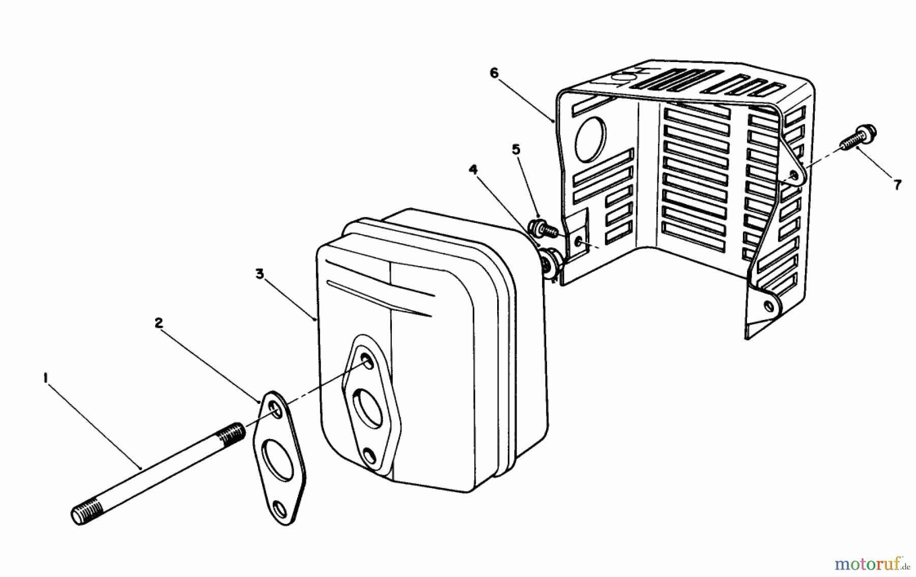 Toro Neu Mowers, Walk-Behind Seite 1 20522C - Toro Lawnmower, 1986 (6000001-6999999) MUFFLER ASSEMBLY