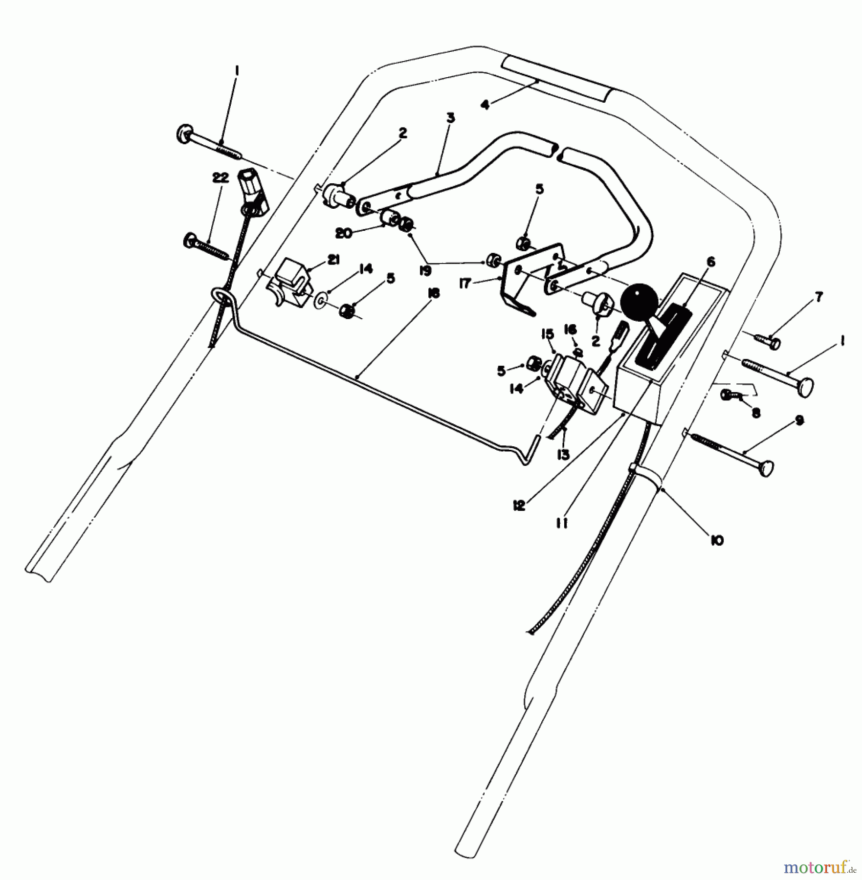 Toro Neu Mowers, Walk-Behind Seite 1 20526 - Toro Lawnmower, 1986 (6000001-6999999) CONTROL ASSEMBLY
