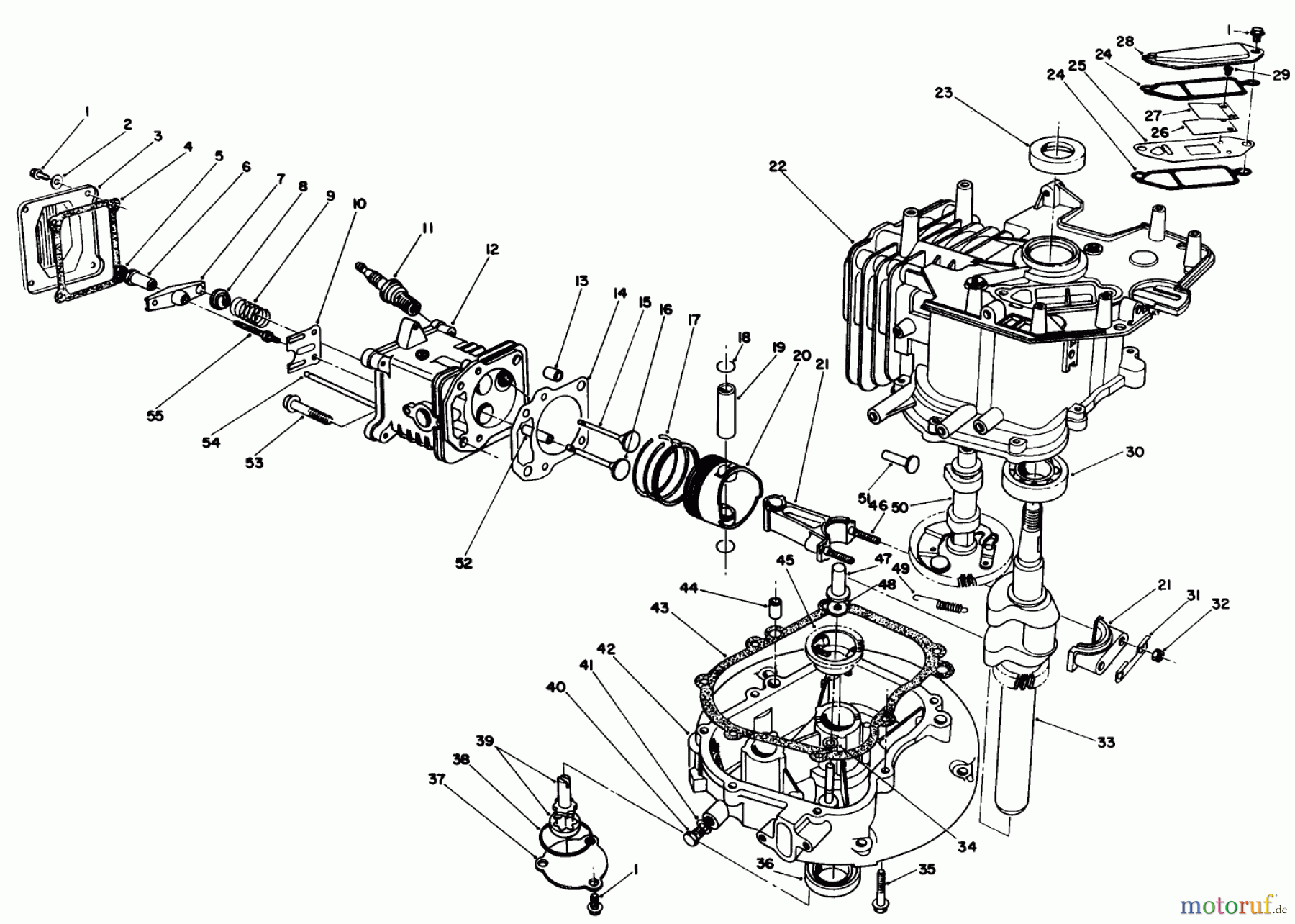  Toro Neu Mowers, Walk-Behind Seite 1 20526 - Toro Lawnmower, 1986 (6000001-6999999) ENGINE ASSEMBLY #2