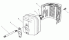 Toro 20526 - Lawnmower, 1986 (6000001-6999999) Ersatzteile MUFFLER ASSEMBLY